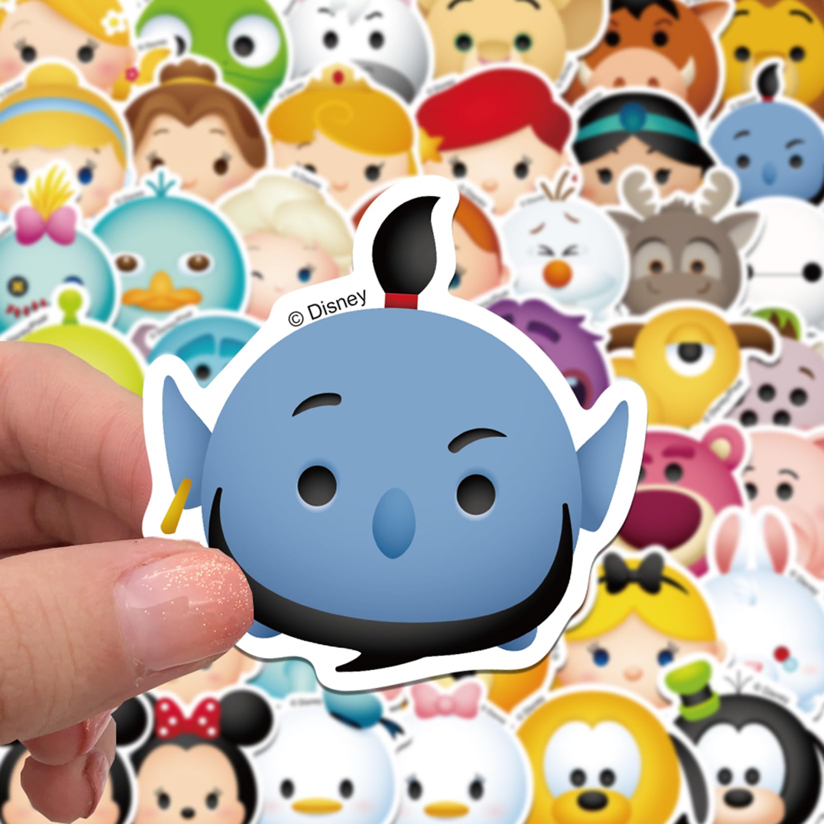 50Pcs Disney Tsum Tsum Kawaii Cartoon Character Stickers Pack - Waterproof Vinyl Decals for Water Bottles, Laptops, Phones, Cars, Motorcycles, Bikes & Skateboards - Perfect for DIY Crafts, Gifts & Personalization