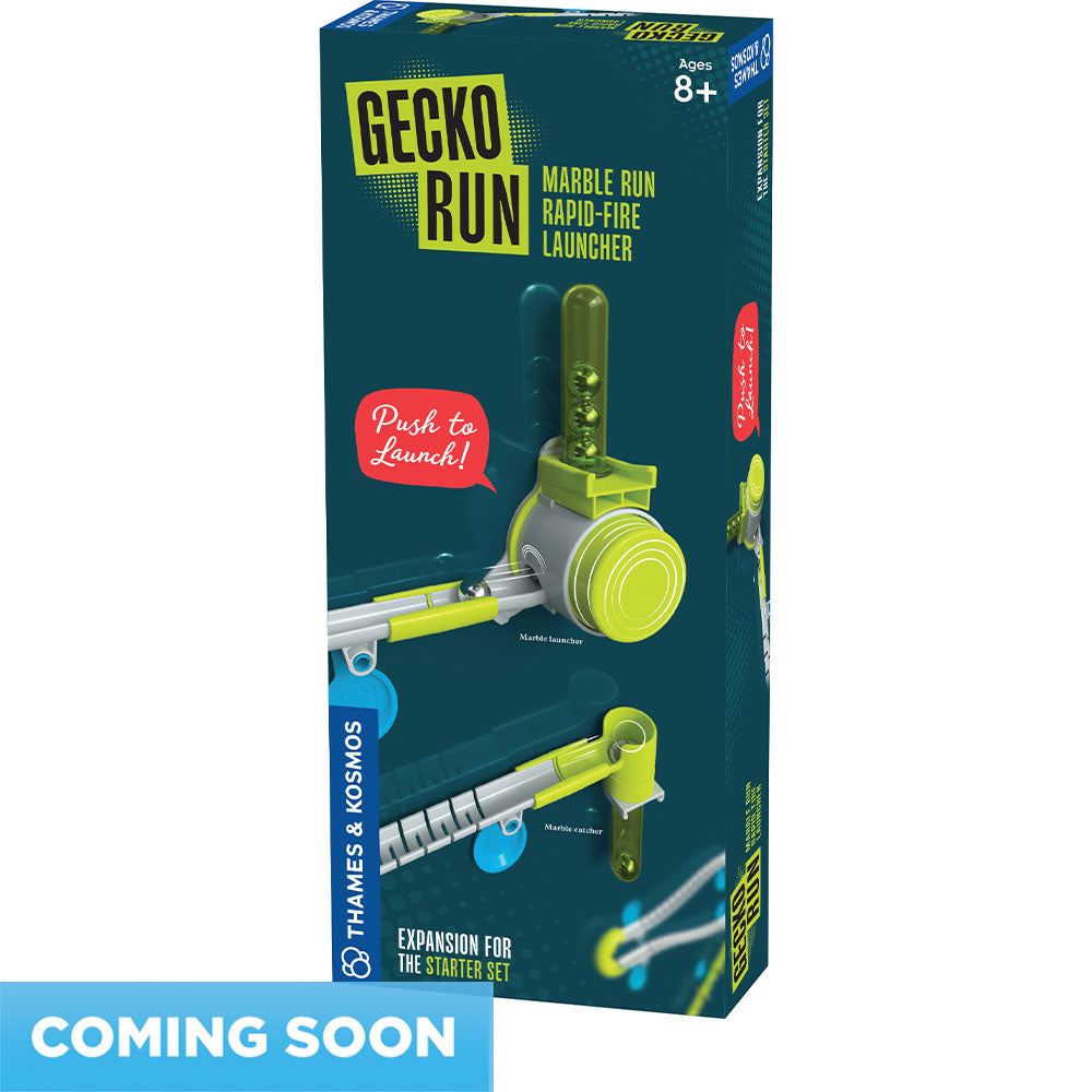 Gecko Run Marble Run Rapid Fire Launcher Expansion Pack - STEM Building Toy for Kids Ages 6-12 - Perfect for Creative Play & Family Game Nights (Spring 2025 Release)