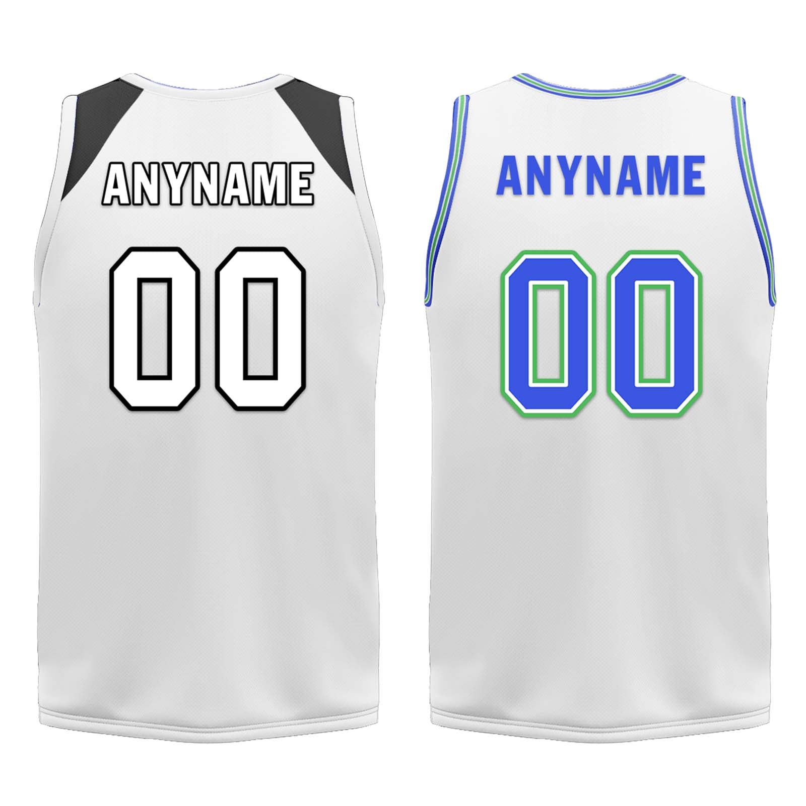 Custom Gradient Blue & White Minnesota City Edition Reversible Basketball Jersey - Personalized NBA-Inspired Sports Apparel for Men & Women - Perfect for Games, Training, and Fan Gear (BBJ01R D0610 18)