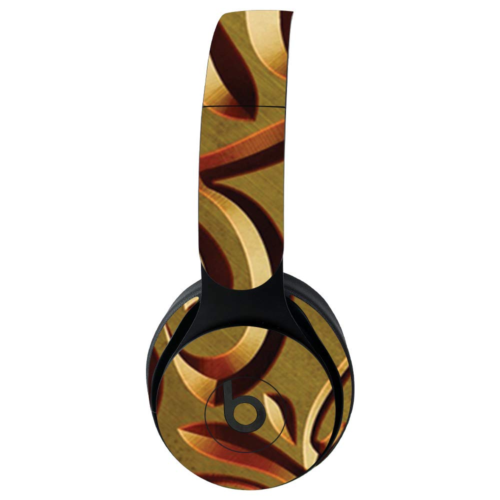MightySkins Vinyl Decal Wrap Cover for Beats Solo Pro Wireless Headphones - Mosaic Gold | Protective & Durable Skin | Easy to Apply & Remove | Made in USA | Perfect for Travel, Workouts & Daily Use