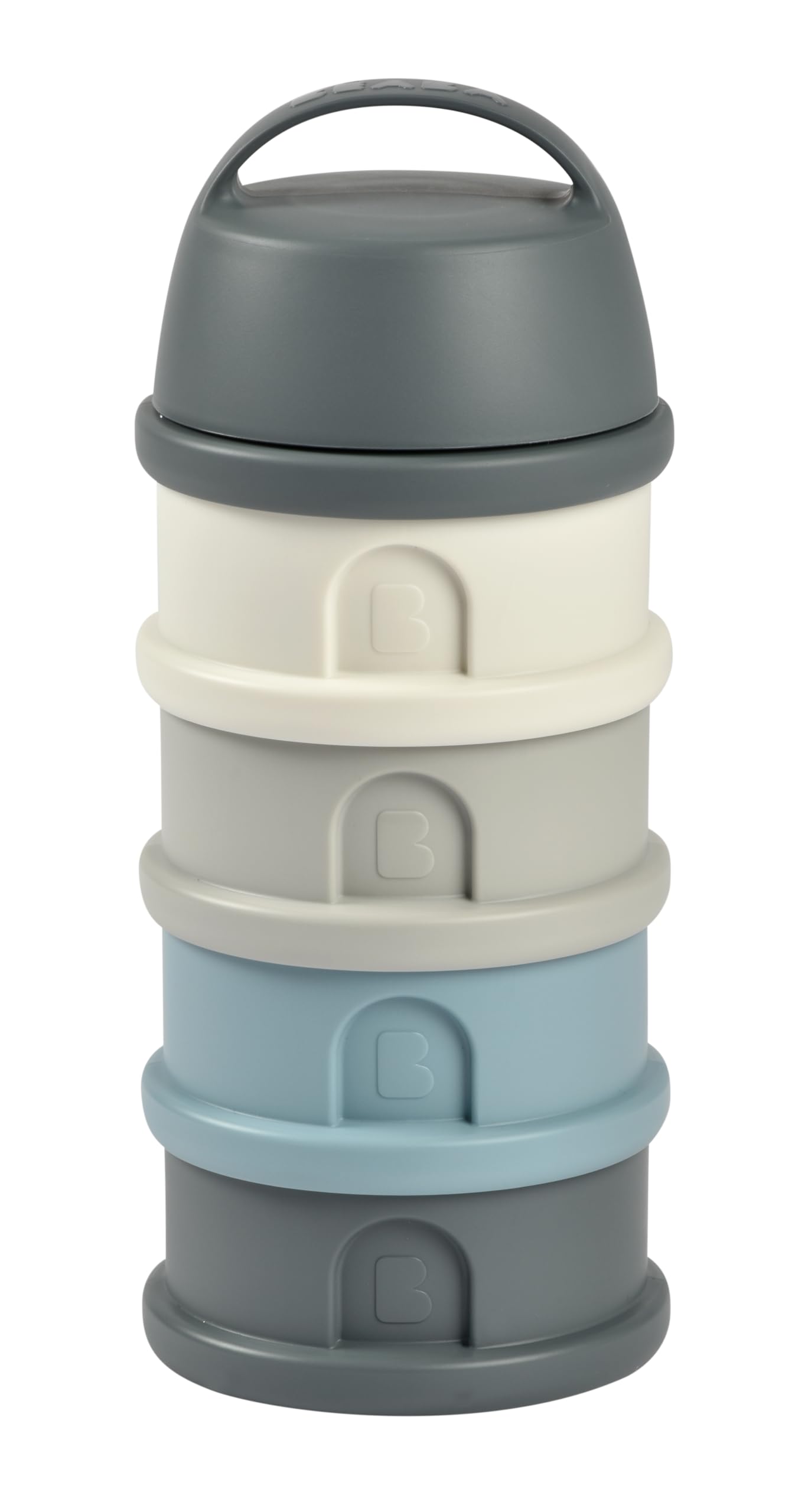 BEABA Baby Formula Dispenser & Snack Storage Container - Holds 11 Doses of Powder Formula per Compartment - French-Made BPA-Free Travel Essential for On-the-Go Parents - Perfect for Daycare, Travel, and Outdoor Activities