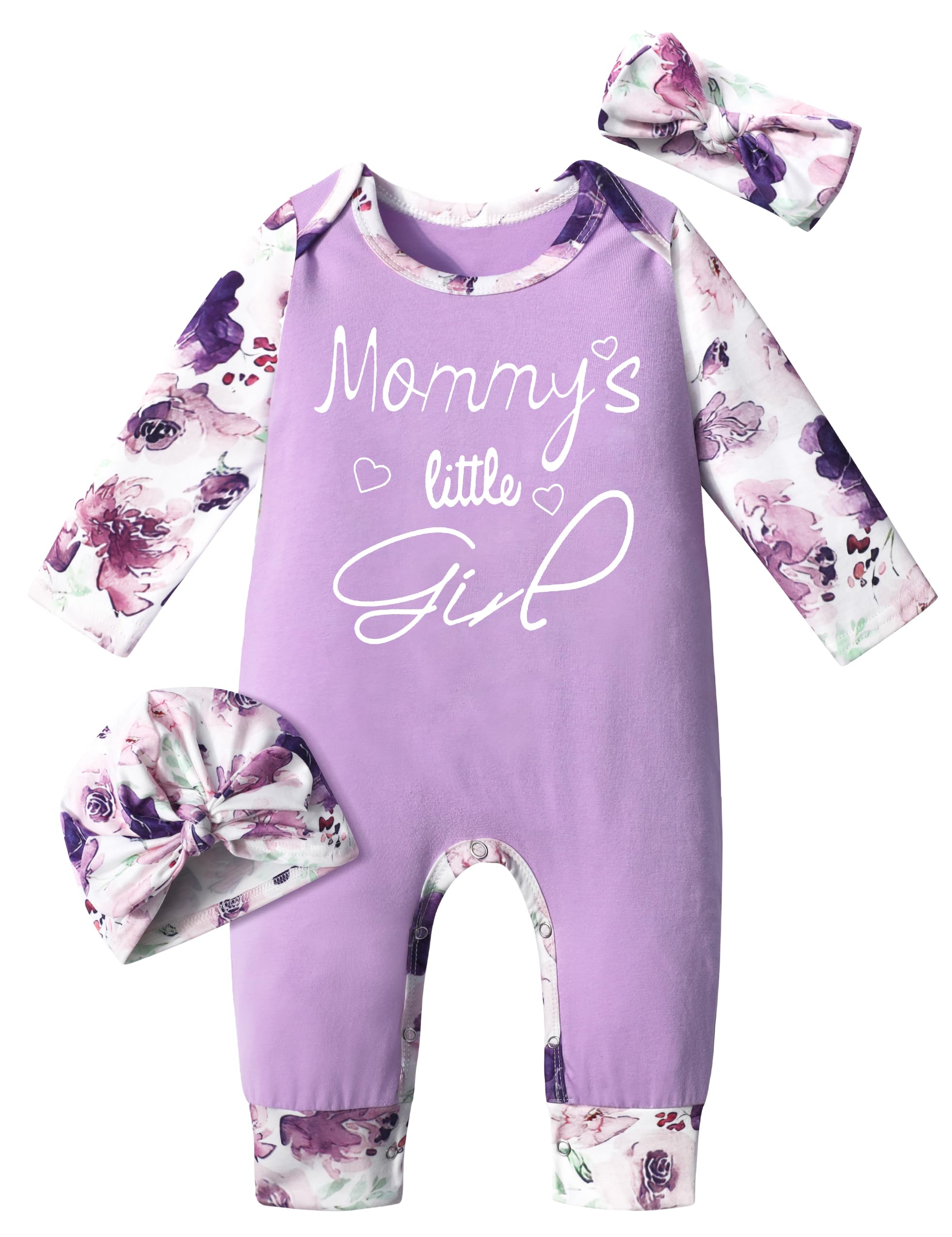 Vonkilizo Newborn Baby Girl Romper Onesie - Soft Cotton Outfit for Infant Girls | Cute & Comfortable Jumpsuit for Newborns, Photo Shoots, Playtime & Daily Wear