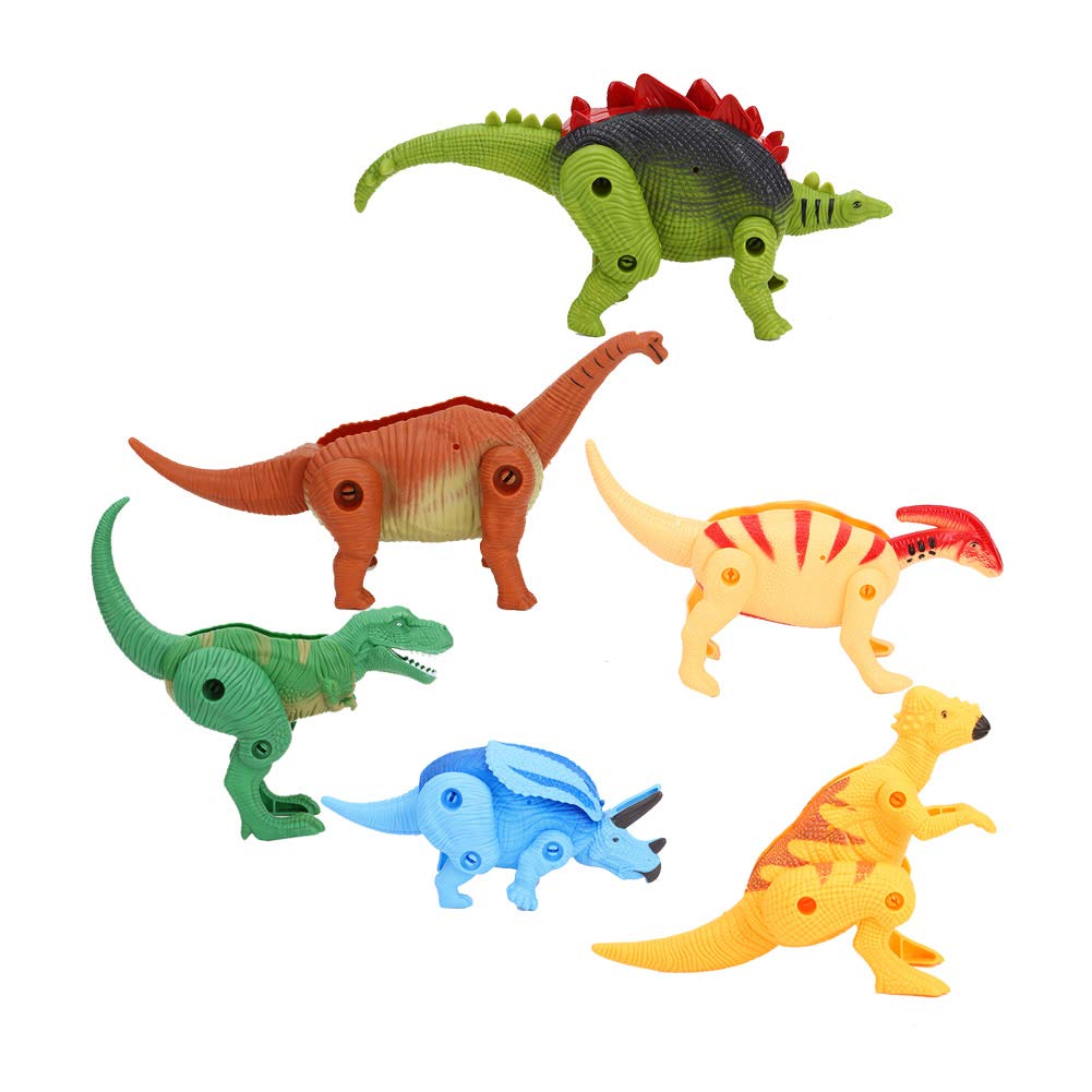 Sazao Dinosaur Eggs Toy - 12 Pack Plastic Dinosaur Figures with Deformable Egg Shells, Realistic Simulation Dino Toys for Kids Birthday Party Favors, Classroom Rewards & STEM Learning Activities