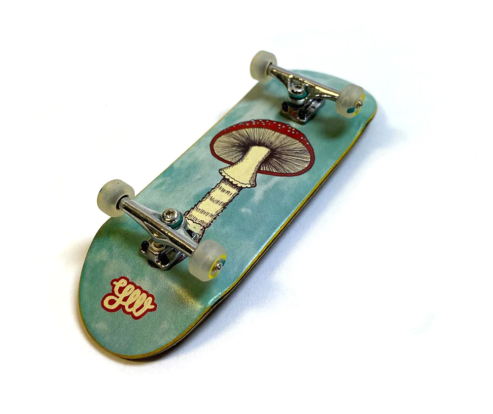 Yellowood Fingerboard Complete Mushroom - Professional Mini Skateboard for Finger Tricks & Stunts - Perfect for Skateboarding Enthusiasts & Collectors - Great for Office Desk Fun & Stress Relief