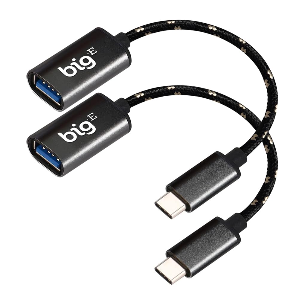 5Gbps USB-C to USB 3.0 Adapter [2-Pack] - Gray USB-C Male to USB Female Converter for Motorola Razr 5G, Thunderbolt 3/4, OTG Support - Fast Data Transfer for Laptops, Phones, Tablets & External Drives
