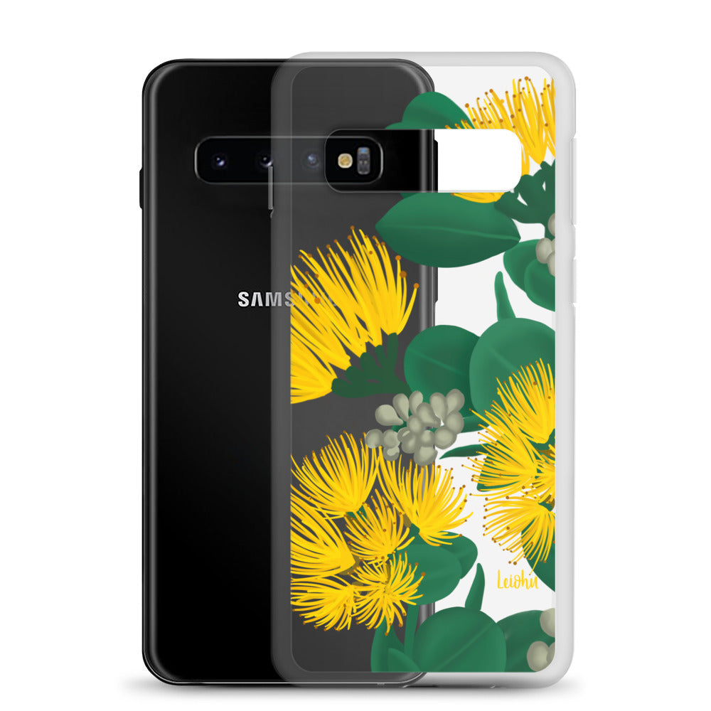 Ōhi'a Lehua Melemele Yellow Flower Clear Protective Case for Samsung Galaxy [Model] - Durable Slim Cover for Everyday Use & Travel