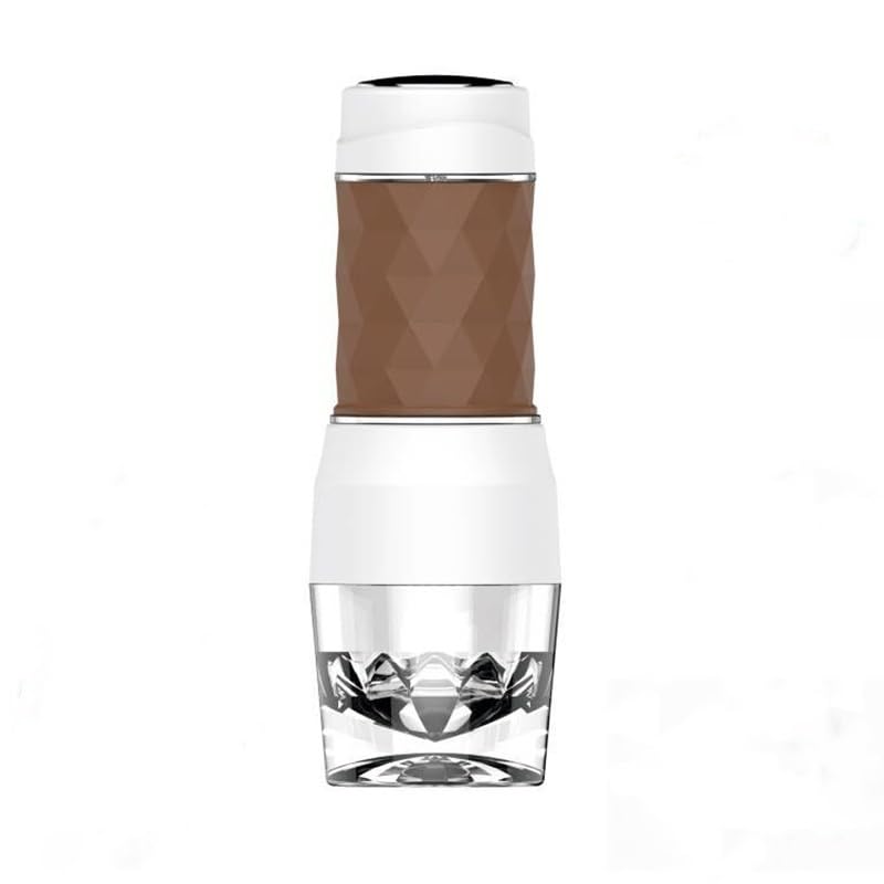Portable Manual Espresso Coffee Maker - Compact Travel & Picnic Capsule Press Coffee Grinder (Coffee Color, China Size) | Perfect for Camping, Office & Home Use
