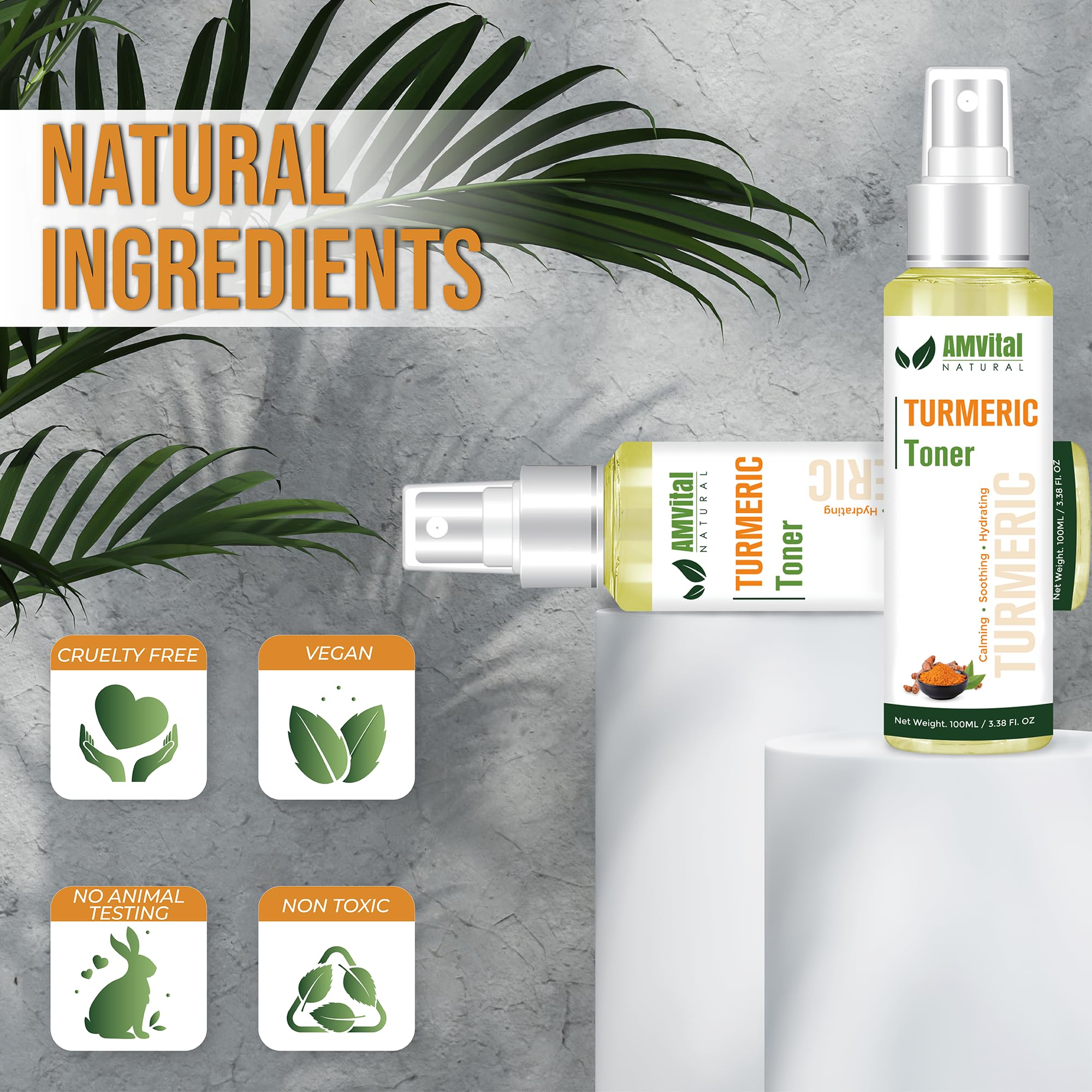 Turmeric Toner for Oily Skin - Natural Dark Spot Treatment & Acne Solution | Herbal Facial Toner to Brighten, Balance & Revitalize Skin | Perfect for Daily Skincare Routine & Post-Acne Care