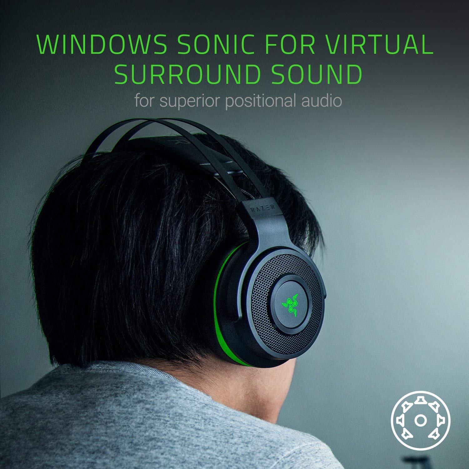Razer Thresher Wireless Gaming Headset for Xbox One & PC - 7.1 Surround Sound with Windows Sonic - Retractable Noise-Canceling Mic - Lag-Free Wireless Connection - Refurbished - Perfect for FPS, RPG & Online Multiplayer Gaming