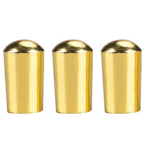 3Pcs Guitar Switch Tip - 3 Way Toggle Switch Knob Cap for LP Epi Electric Guitar (Gold) | Replacement Parts for Gibson Les Paul | Perfect for Stage Performances & Home Practice