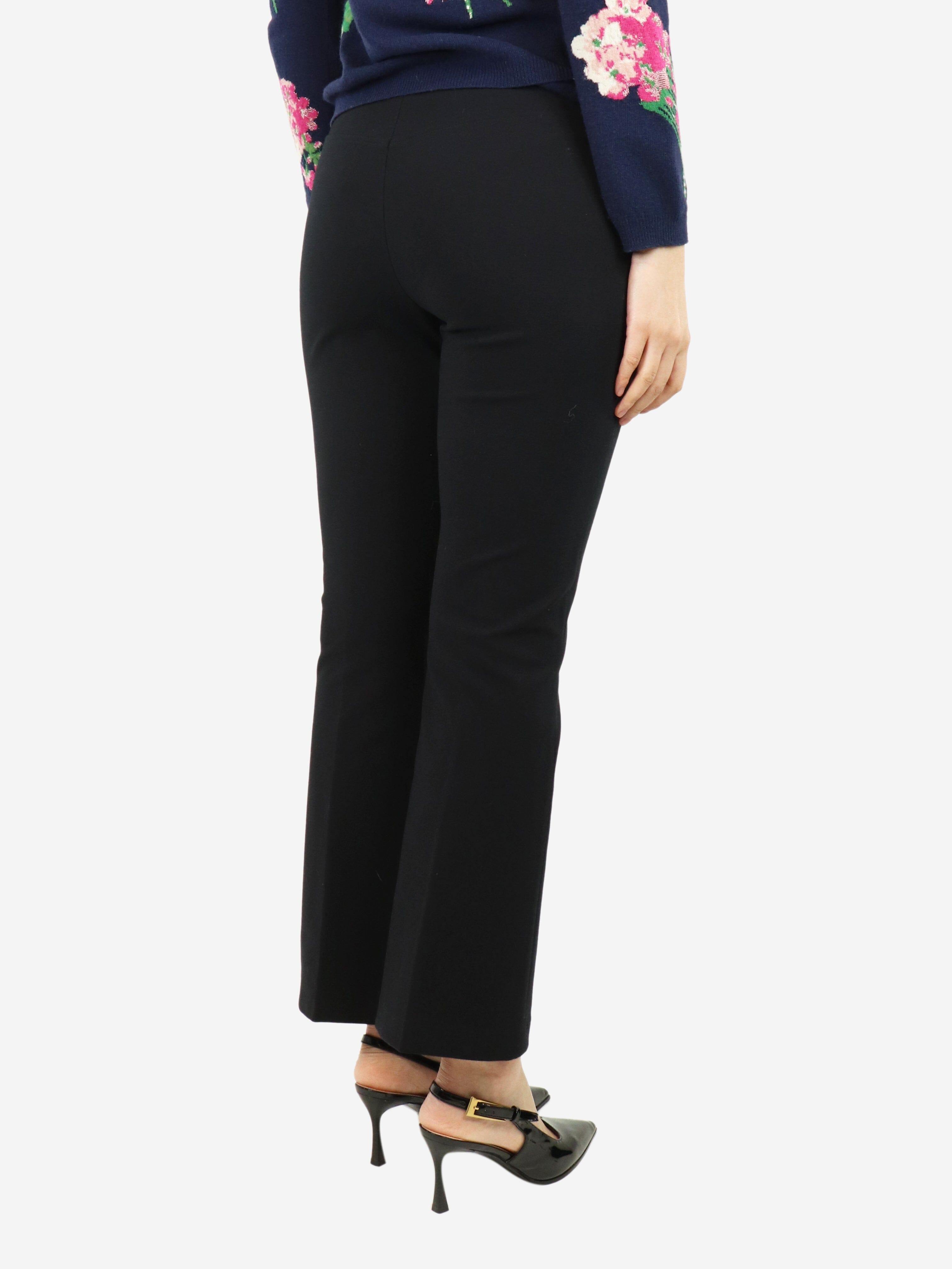 Stretchy Black Elastic Waist Leggings for Women - UK Size 12 | Comfortable Workout Yoga Pants for Gym, Running & Lounge Wear