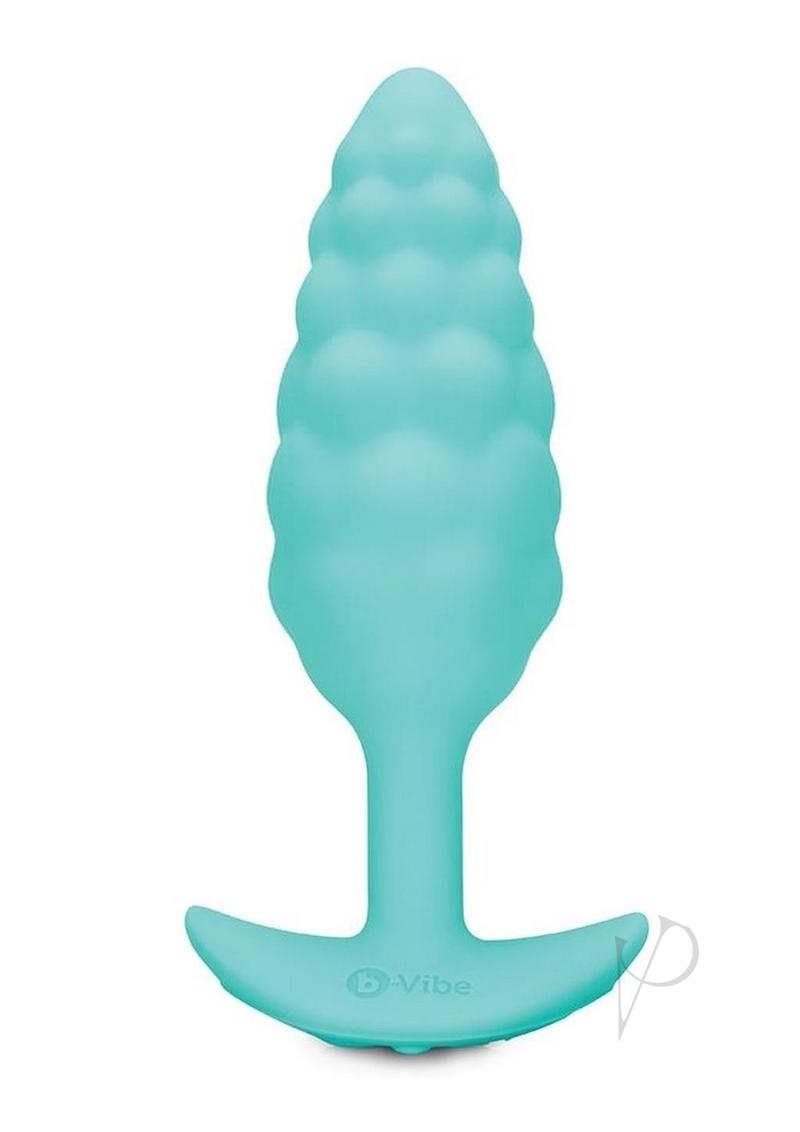B Vibe Bump Textured Rechargeable Silicone Anal Plug - Mint Green | Premium Adult Toy for Couples & Solo Play | Enhance Intimacy & Sensation in the Bedroom