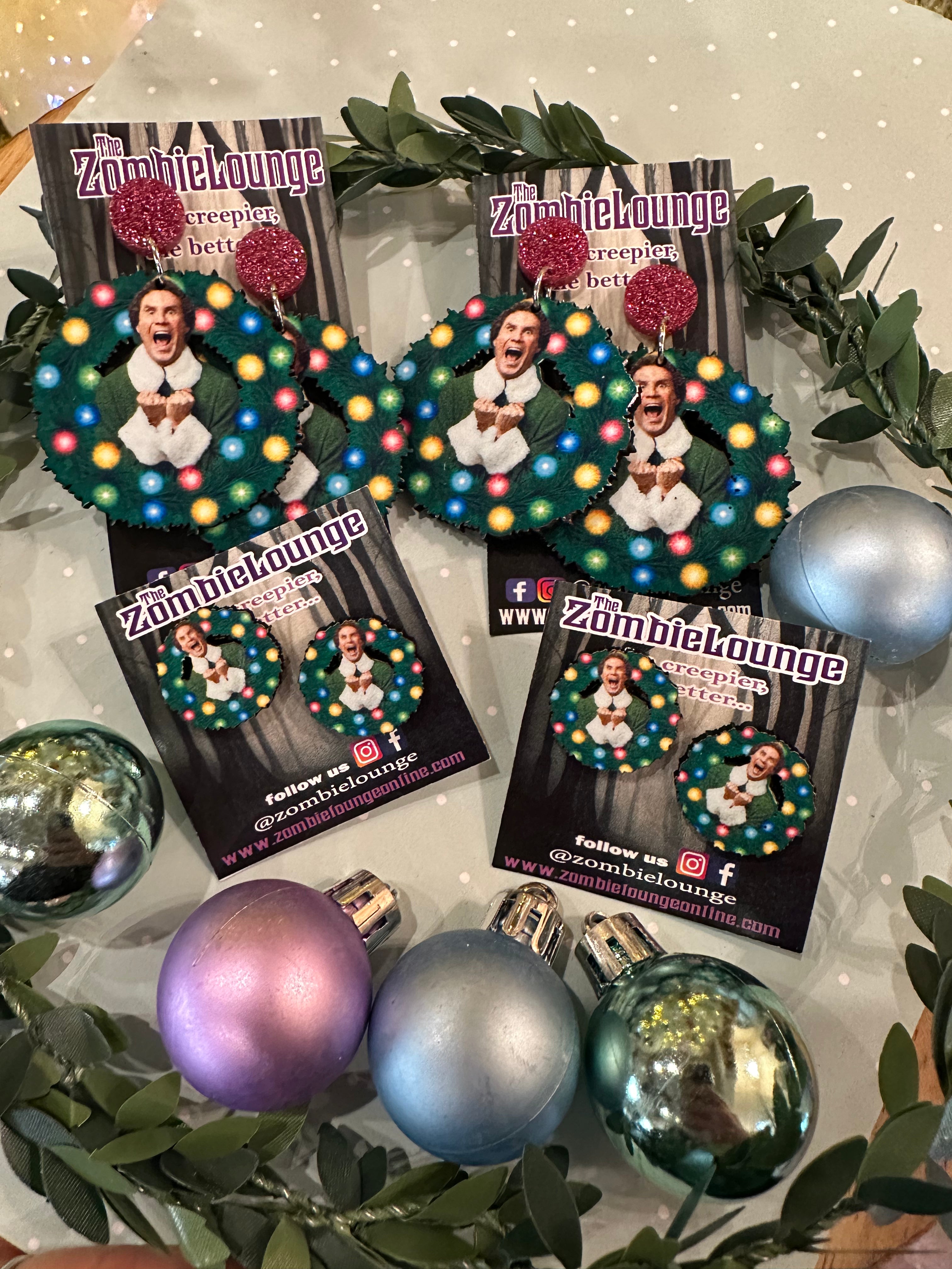 Buddy the Elf Christmas Earrings - Festive Holiday Jewelry for Women - Perfect for Xmas Parties & Gift Giving
