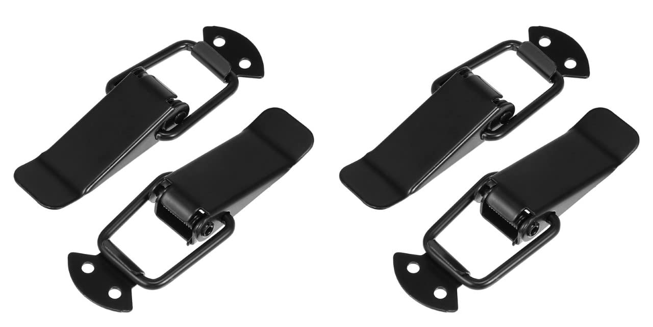 Universal Car Bumper Quick Release Clips 4PCS - Heavy Duty Billet Steel Auto Bumper Fasteners Kit for Car & Truck Trunk Security - Black (Large Size) | Perfect for Off-Road, Racing & Custom Vehicle Modifications