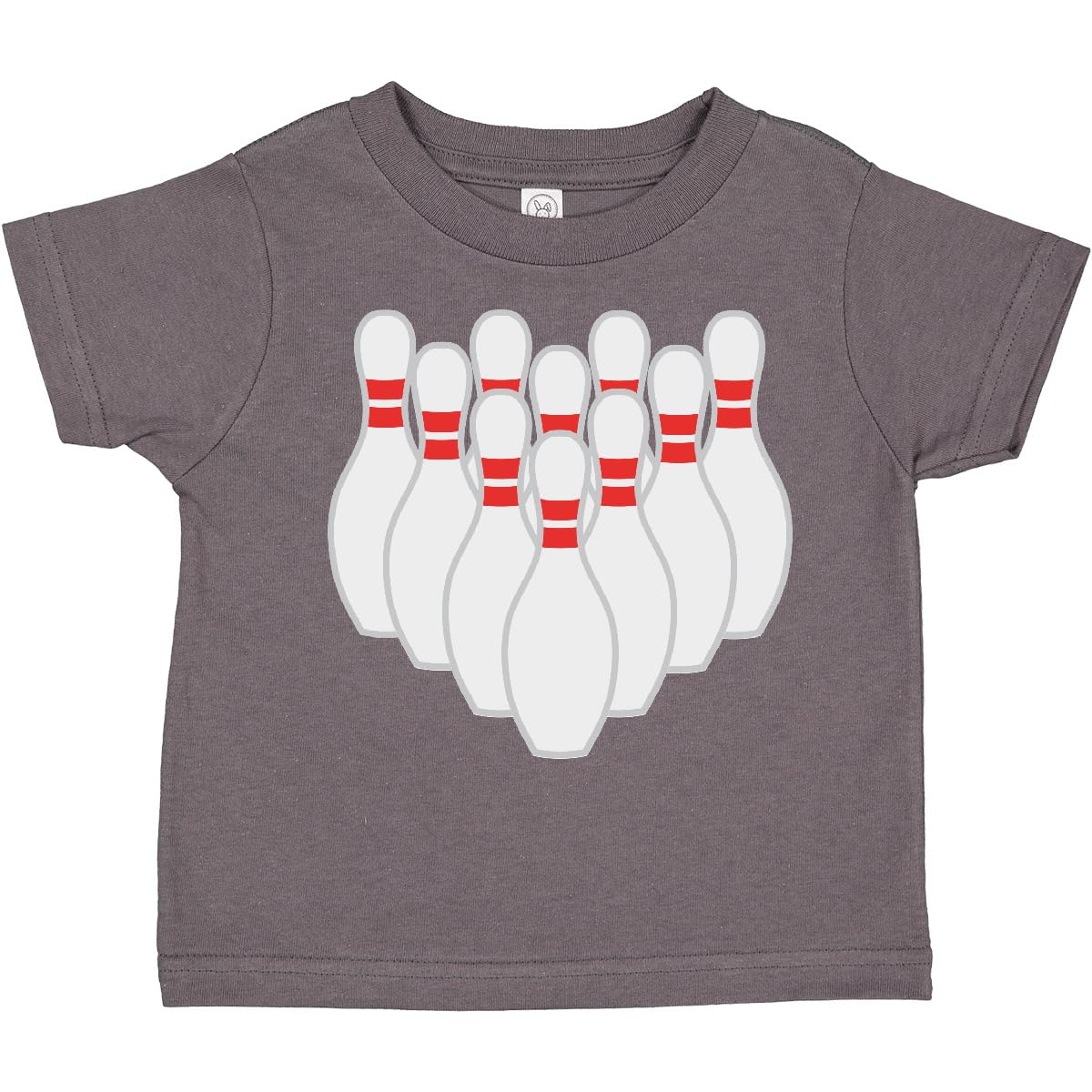 Inktastic 10 Pins for Bowling Toddler T-Shirt - Cute Bowling Themed Cotton Tee for Kids - Perfect for Bowling Parties, Family Outings & Casual Wear