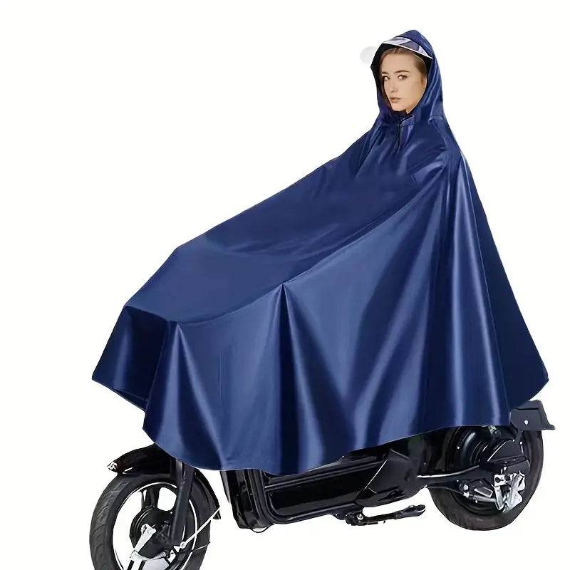 Waterproof Solid Color Hooded Raincoat for Wheelchairs - Lightweight & Windproof Outdoor Rain Jacket for Disabled Adults (Black/Blue/Red) - Perfect for Rainy Days, Outdoor Activities & Wheelchair Users