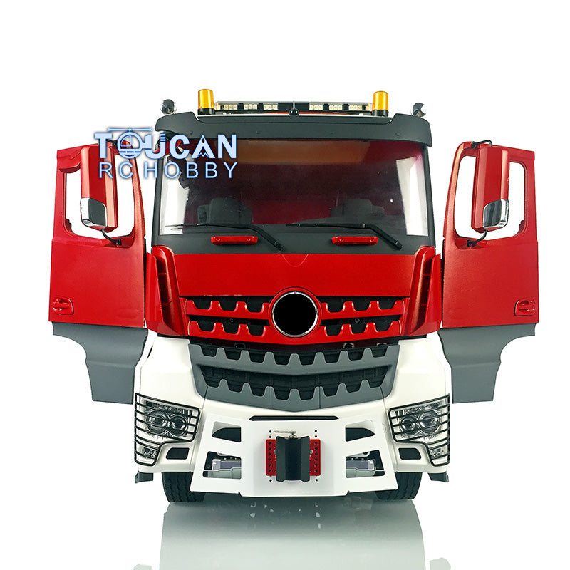 1/14 Scale LESU 8x8 RC Highline Tractor Truck - Heavy Duty Metal Chassis, DIY Cabin Model with Equipment Rack, Roof Light & Front Hook - Off-Road RC Crawler for Adults & Hobbyists (Trail Crawling, Rock Climbing, Outdoor Adventures)