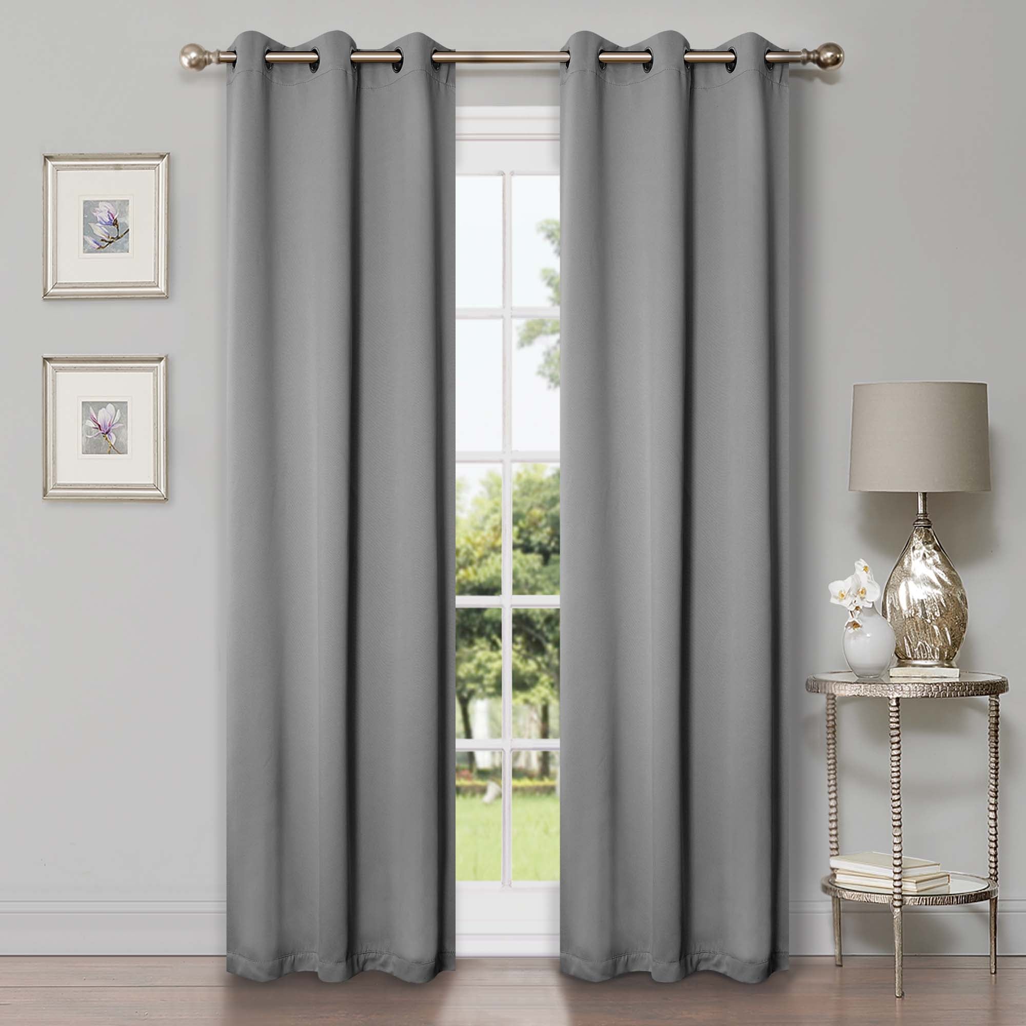 Blackout Curtains with Grommet Top - Solid Classic Modern Window Treatment for Bedroom & Living Room - Light Blocking & Noise Reducing