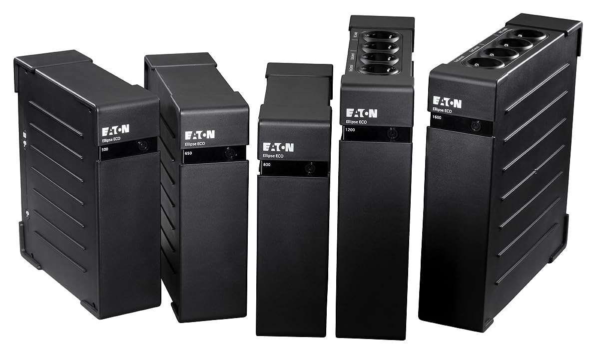 Eaton Ellipse Eco 1200VA UPS Backup Power Supply with 8 IEC-C13 Outlets, USB Port & Shutdown Software - Reliable Offline Uninterruptible Power for Home Office, Gaming PC & Network Equipment Protection
