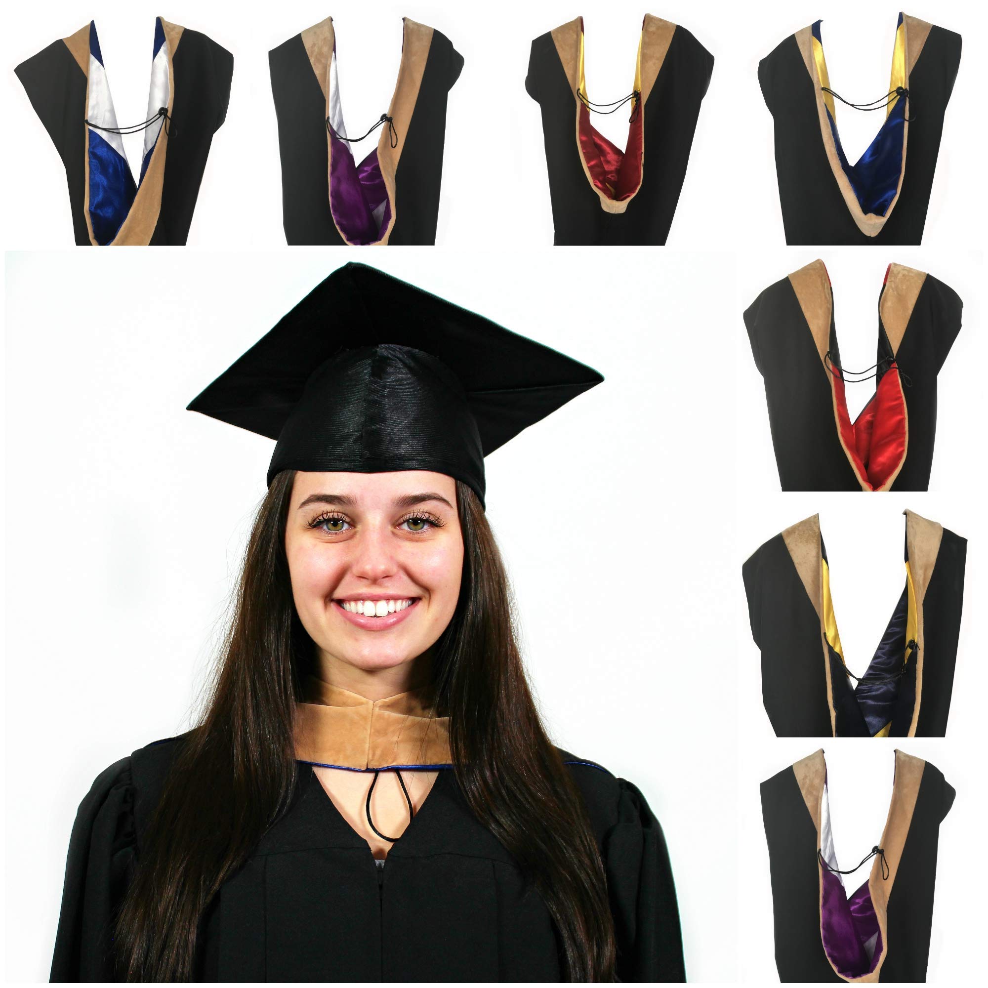 Master's Graduation Cap, Gown & Hood Set - Complete Black Academic Regalia for Masters Degree Ceremony | Perfect for Graduation Photos, Commencement & Academic Events