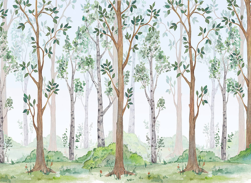 Designwalls 2 Forest Wall Decals - Nature Inspired Peel and Stick Wall Stickers for Home Decor, Nursery, Living Room & Office - Easy to Apply & Remove