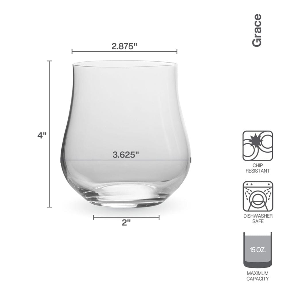 Premium Set of 4 Double Old Fashioned Whiskey Glasses - Heavy Base Crystal Clear Drinking Glasses for Bourbon, Scotch & Cocktails - Perfect for Home Bar, Gifts & Entertaining