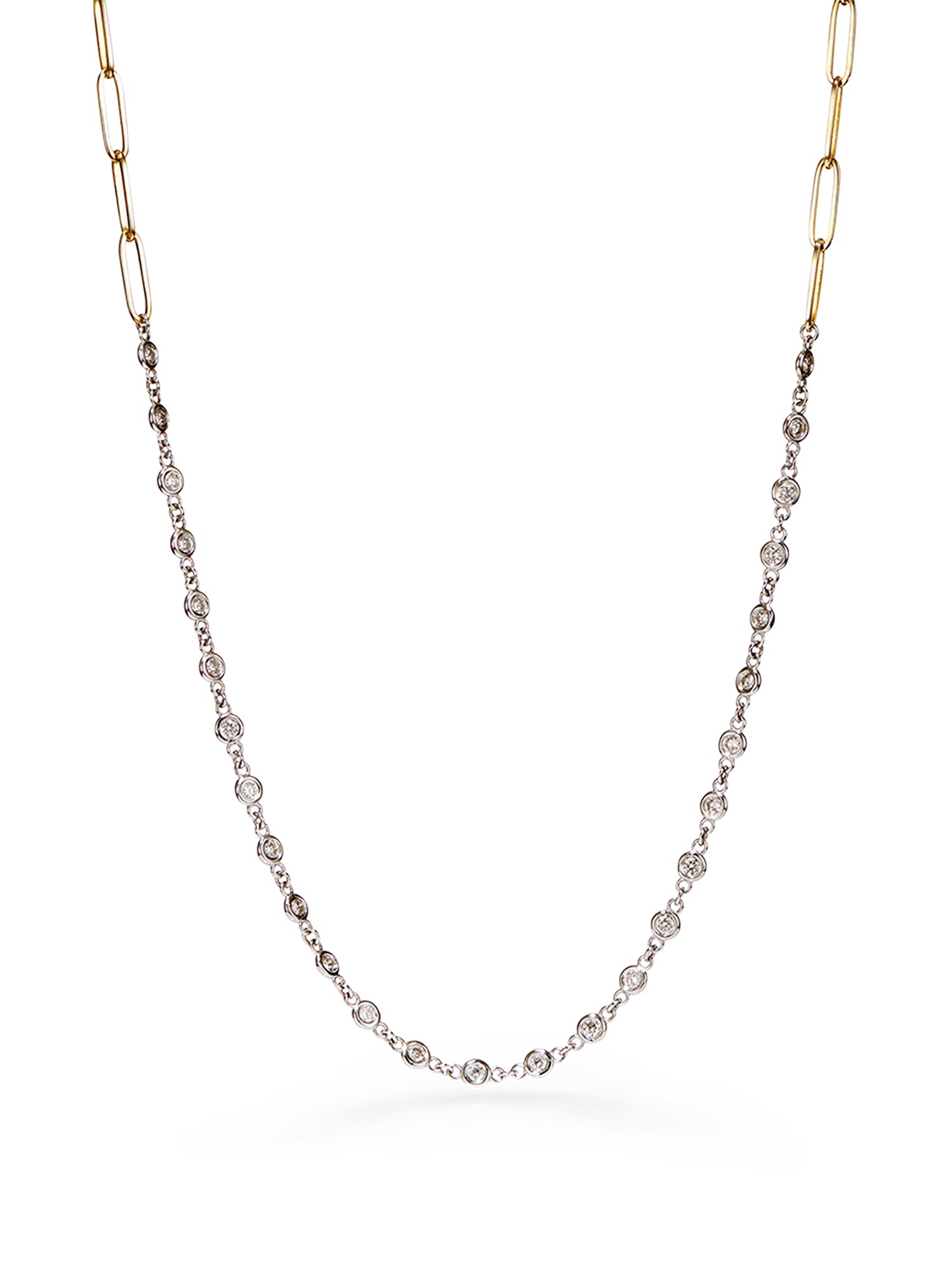 14K Gold Bezel Diamond Pendant Necklace for Women - Elegant Layering Chain Jewelry for Daily Wear & Special Occasions