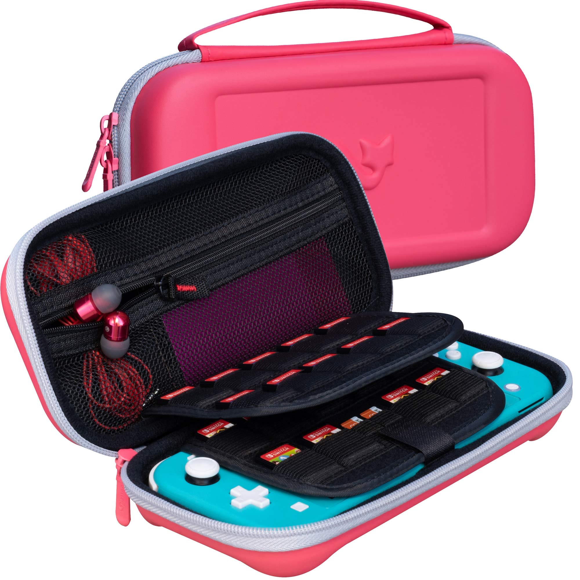 ButterFox Slim Carrying Case for Nintendo Switch Lite - 19 Game & 2 Micro SD Card Holders - Protective Storage Pouch for Switch Lite Accessories - Perfect for Travel, Gaming On-The-Go & Accessory Organization