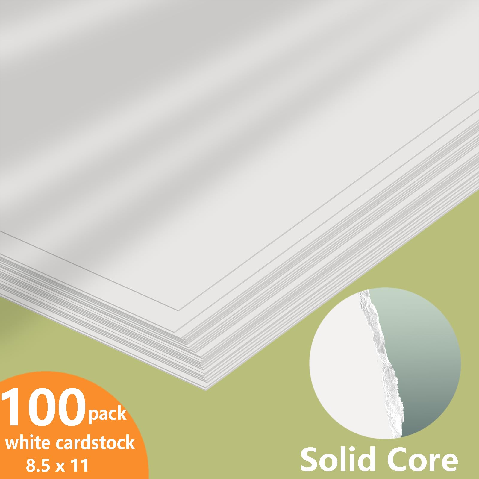 Premium Cimlaga 100 Sheets White Cardstock Paper 8.5 x 11 Inches, 92lb/250gsm Thick Cover Cardstock for Printing - Perfect for Wedding Invitations, DIY Greeting Cards, Menus, Scrapbooking & Craft Projects