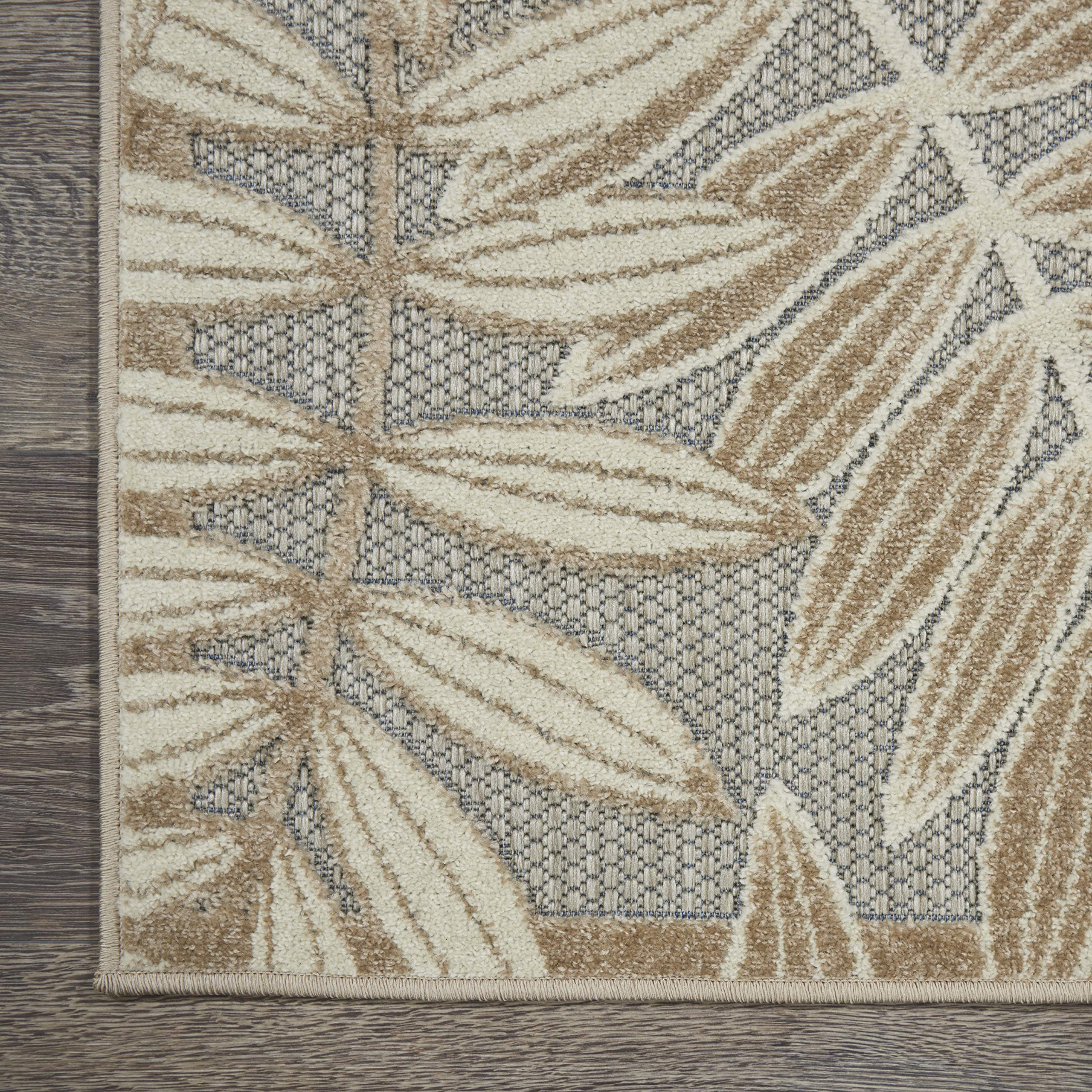 Nourison Aloha 7' x 10' Indoor/Outdoor Area Rug - Natural Fiber, Easy to Clean, Non-Shedding for Living Room, Bedroom, Dining Room, Patio, Deck & Backyard | Durable & Stylish Home Decor