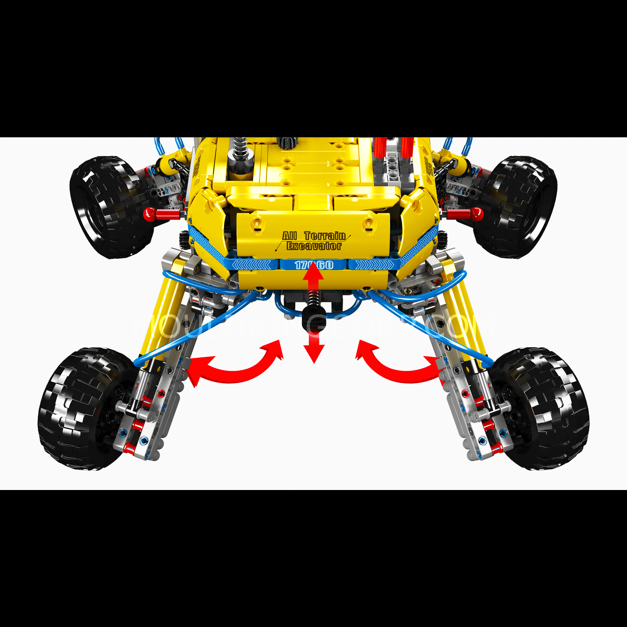 Mould King 17060 All Terrain Excavator Building Set - 1,392 Piece Construction Toy for Kids & Adults | STEM Educational Building Blocks for Engineering Enthusiasts | Perfect for Birthday Gifts & DIY Projects