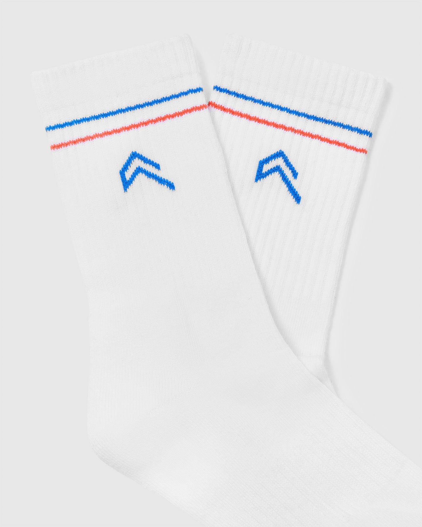 Icon Crew Socks 1 Pack (3 Pairs) - White, Sweet Red & Oasis Blue - Comfortable Cotton Casual Socks for Men & Women - Perfect for Daily Wear, Sports & Gifts