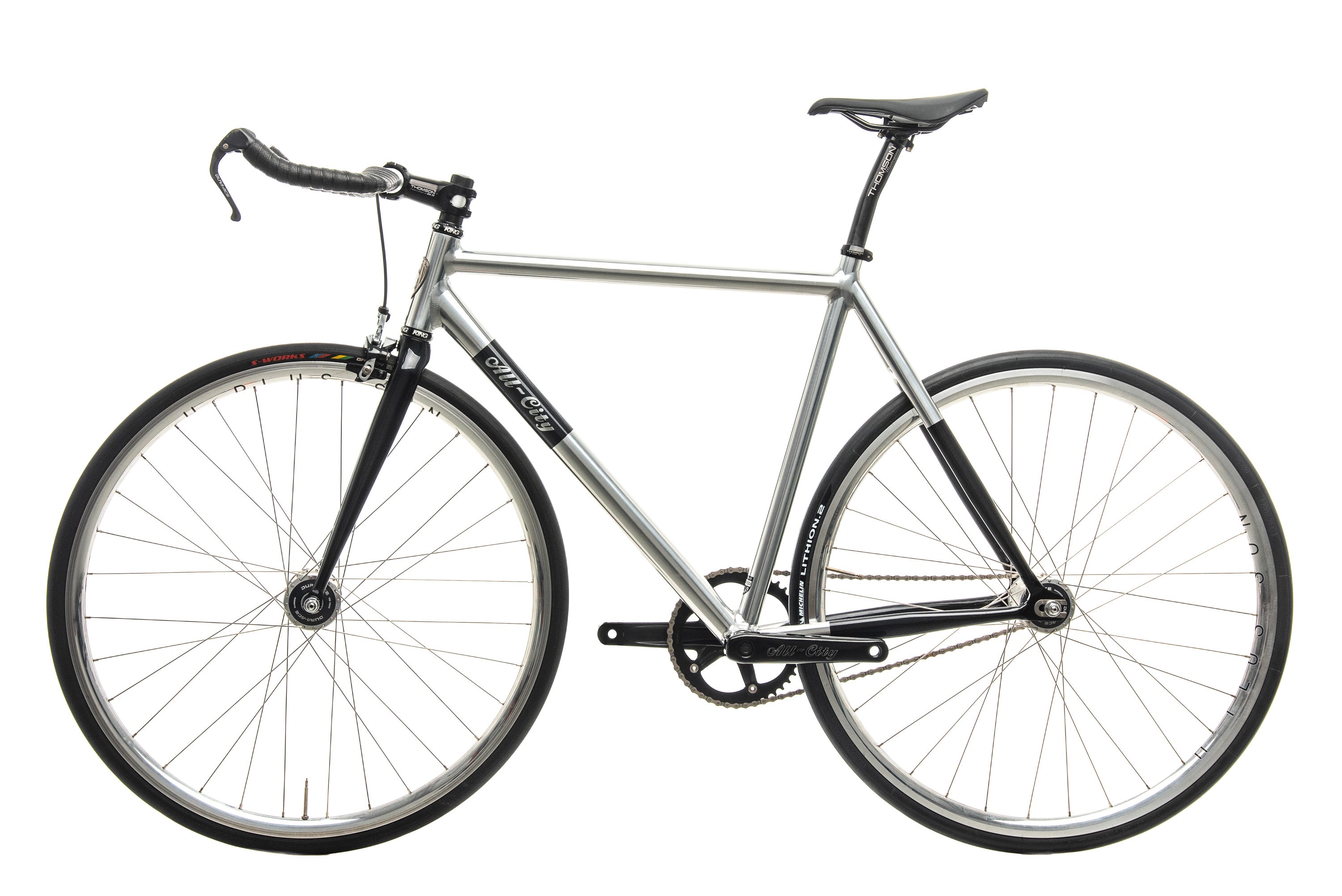All City Thunderdome Track Bike 2017 - 52cm Fixed Gear Urban Commuter Bike for City Riding & Fitness Training