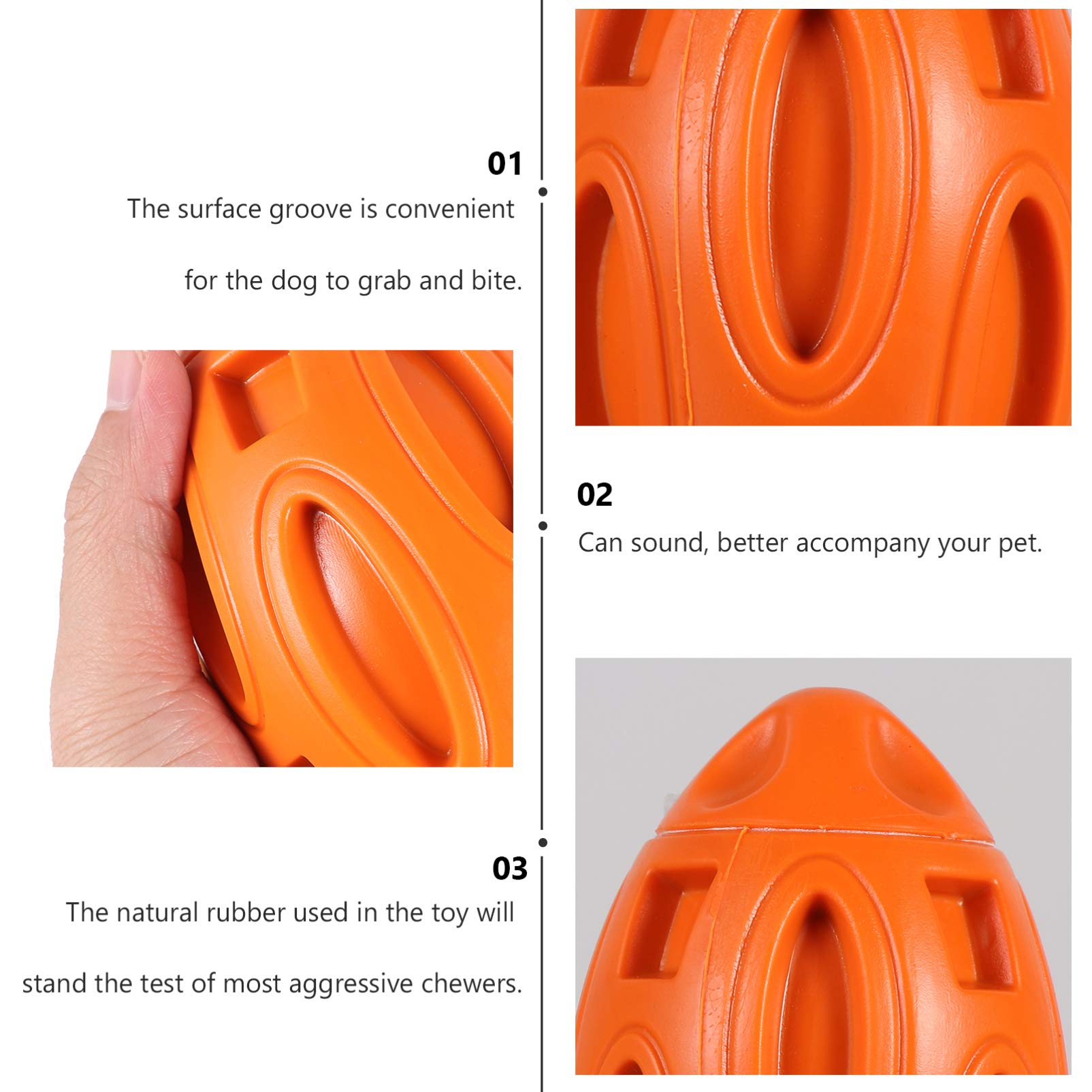 Balacoo Durable Dog Chew Toys for Aggressive Chewers - Interactive Squeaky Rubber Ball Teething Toy for Small Breed Puppies & Dogs - Perfect for Indoor Play, Training Rewards, and Dental Health