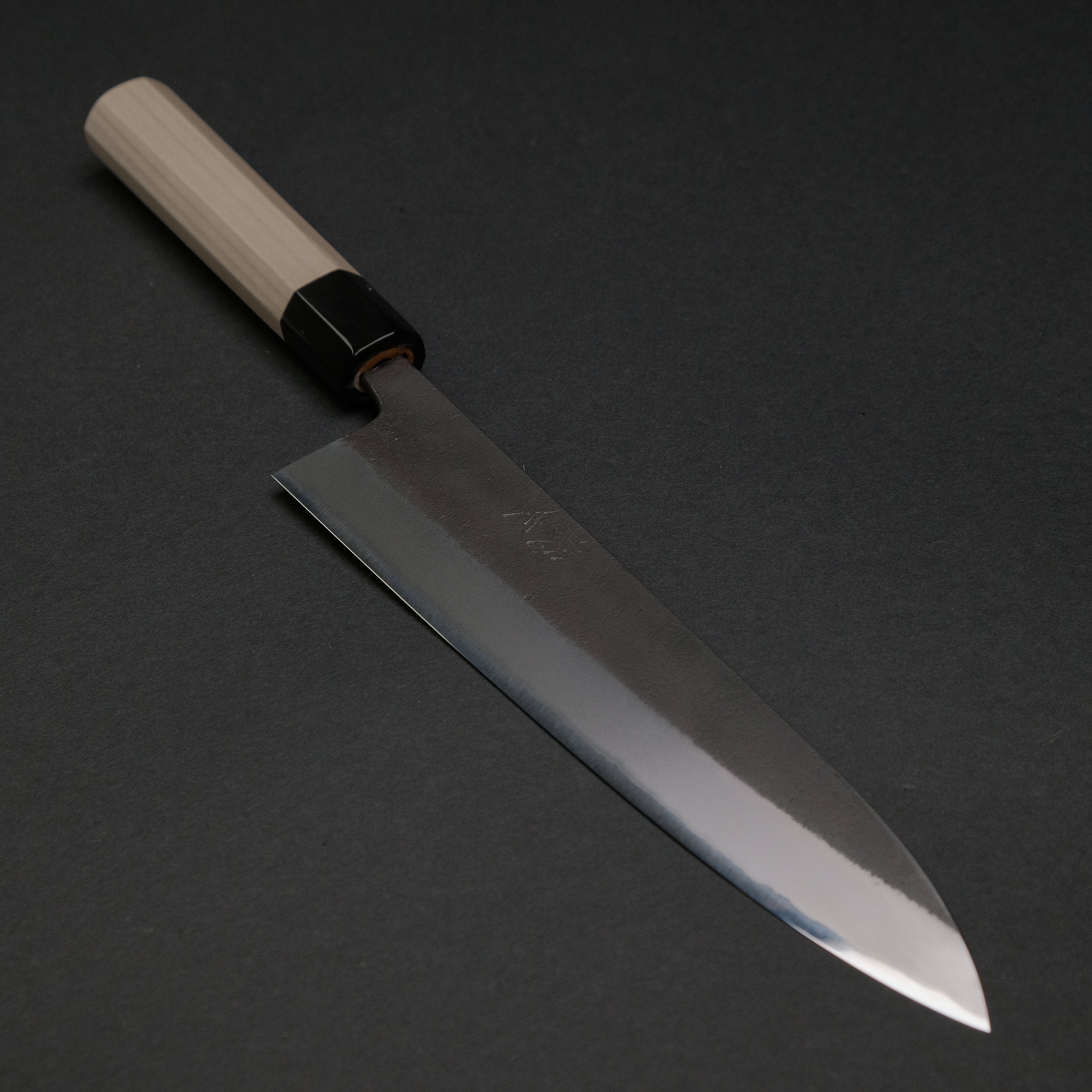Premium Toshihiro Wakui Nashiji White #2 Gyuto 240mm Japanese Chef Knife with Ho Wood Handle - Perfect for Sushi, Meat Slicing & Professional Kitchen Use