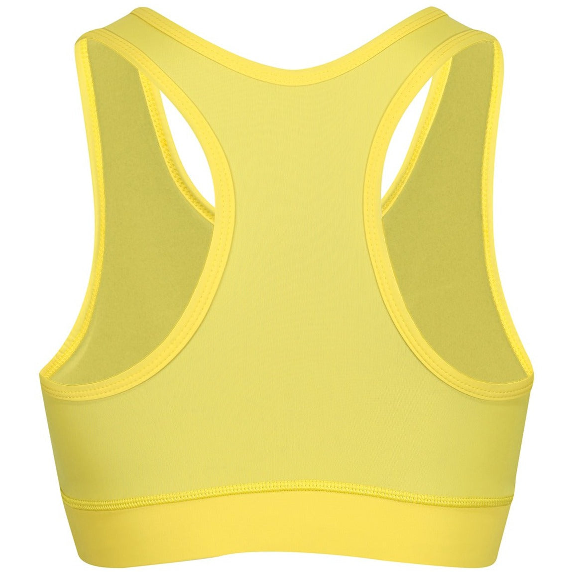 Yellow Racerback Sports Bra for Women - High Support Workout Top for Running, Yoga & Gym - Breathable Comfort for Active Lifestyles