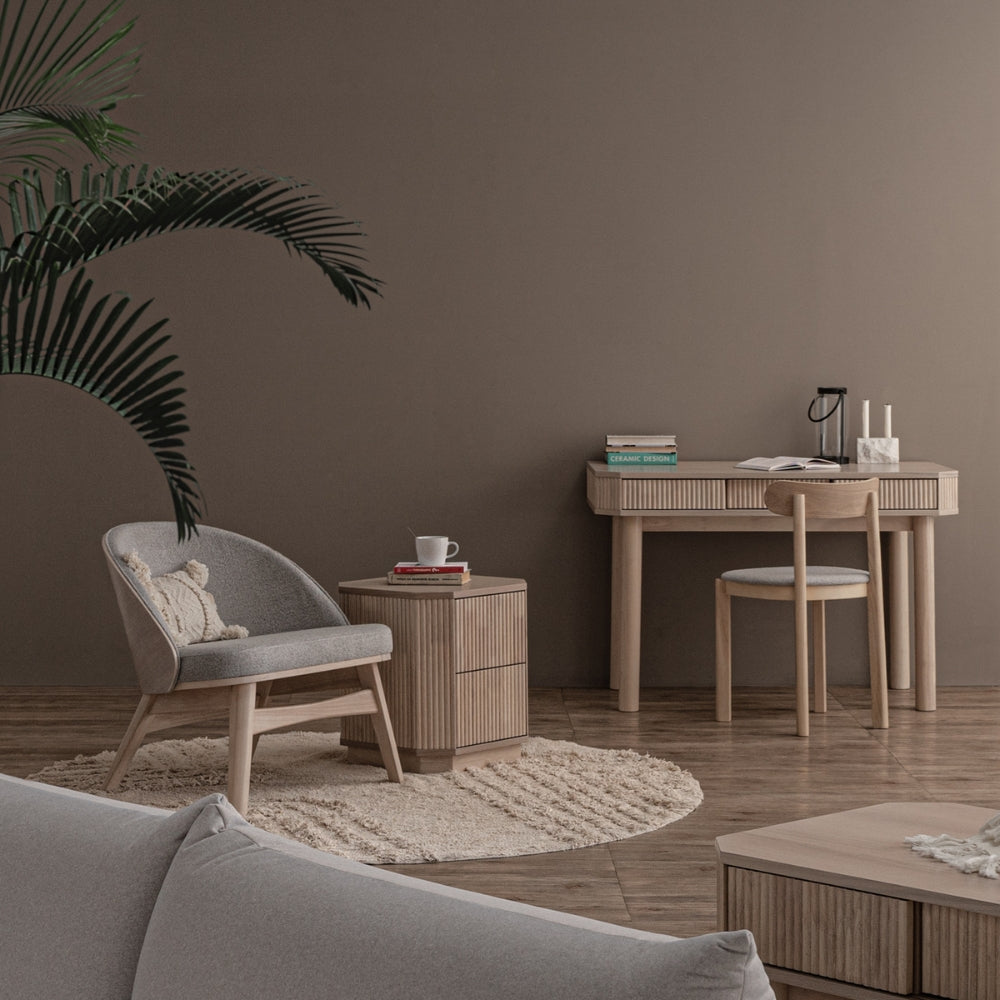 LOWEN Modern Dining Chair - Light Grey Upholstered Seat - Comfortable & Stylish for Kitchen, Dining Room, or Breakfast Nook