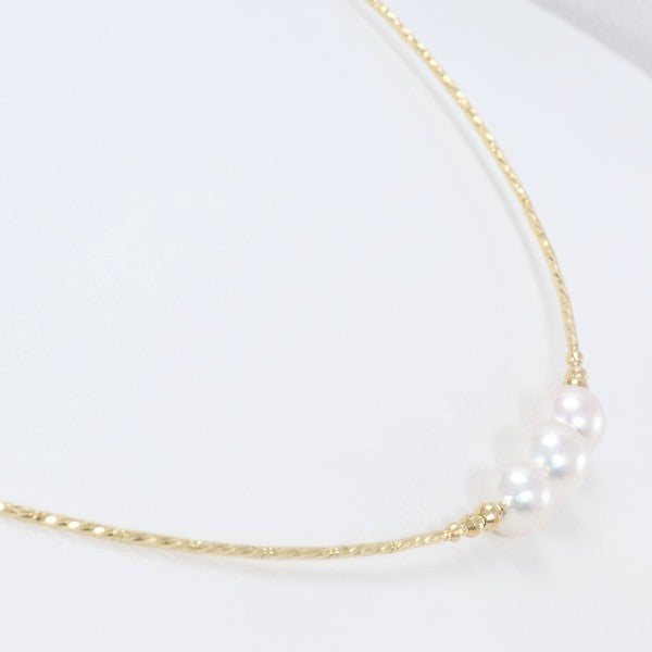 18K Yellow Gold Pearl Necklace for Women - Elegant Cultured Pearl Jewelry Gift for Bridesmaids, Anniversary & Special Occasions