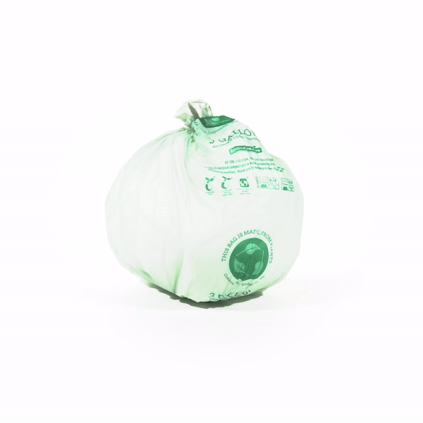 Eco-Friendly 3 Gallon Green Compostable Trash Bags - 100 Count Biodegradable Plastic Can Liners for Kitchen, Office & Outdoor Waste Disposal