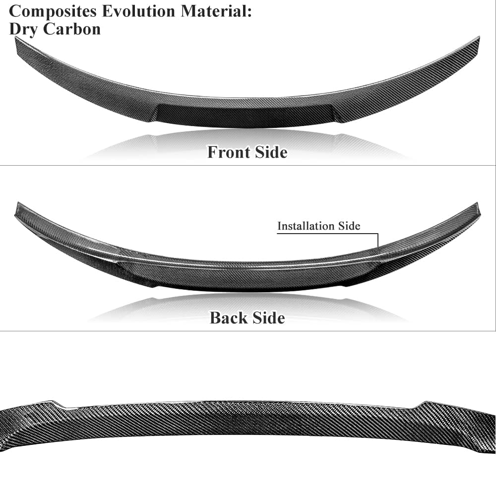 AeroBon Real Carbon Fiber Trunk Spoiler for 2021-2025 BMW 4 Series G22 Coupe & M4 G82 Coupe | MV Style Spoiler | High Performance Car Accessory for Enhanced Aerodynamics & Sporty Look