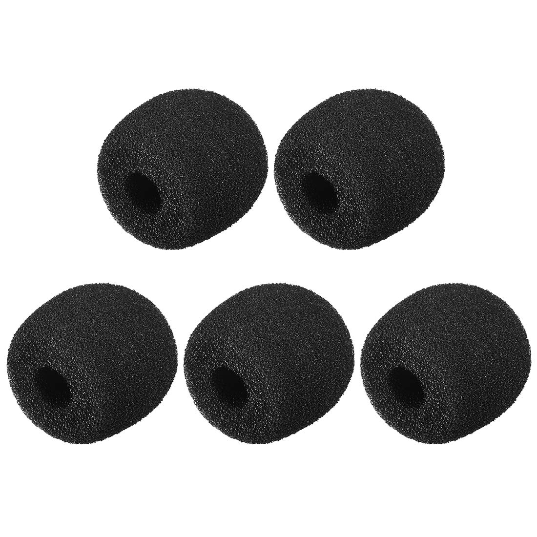 uxcell 5PCS Foam Microphone Windscreen Covers - 26mm Mic Foam Shield for Headset, Lapel & Lavalier Mics - Noise Reduction & Protection for Podcasting, Gaming & Live Streaming
