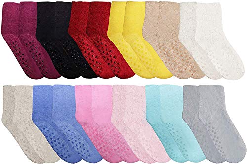 12 Pairs Gripper Fuzzy Solid