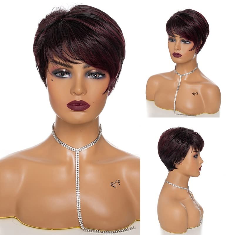 Black Women's Short Bobo Style Synthetic Straight Wig - Heat Resistant & Natural Look - 1 PC Bulk Buy (Color #1) - Perfect for Cosplay, Daily Wear & Protective Hairstyles