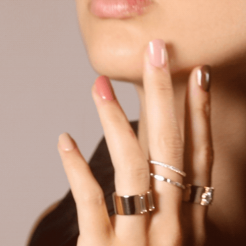 IN STOCK Cluster Gap Ring Size 6.5 - Elegant Stackable Silver Ring for Women, Perfect for Everyday Wear & Gift Giving