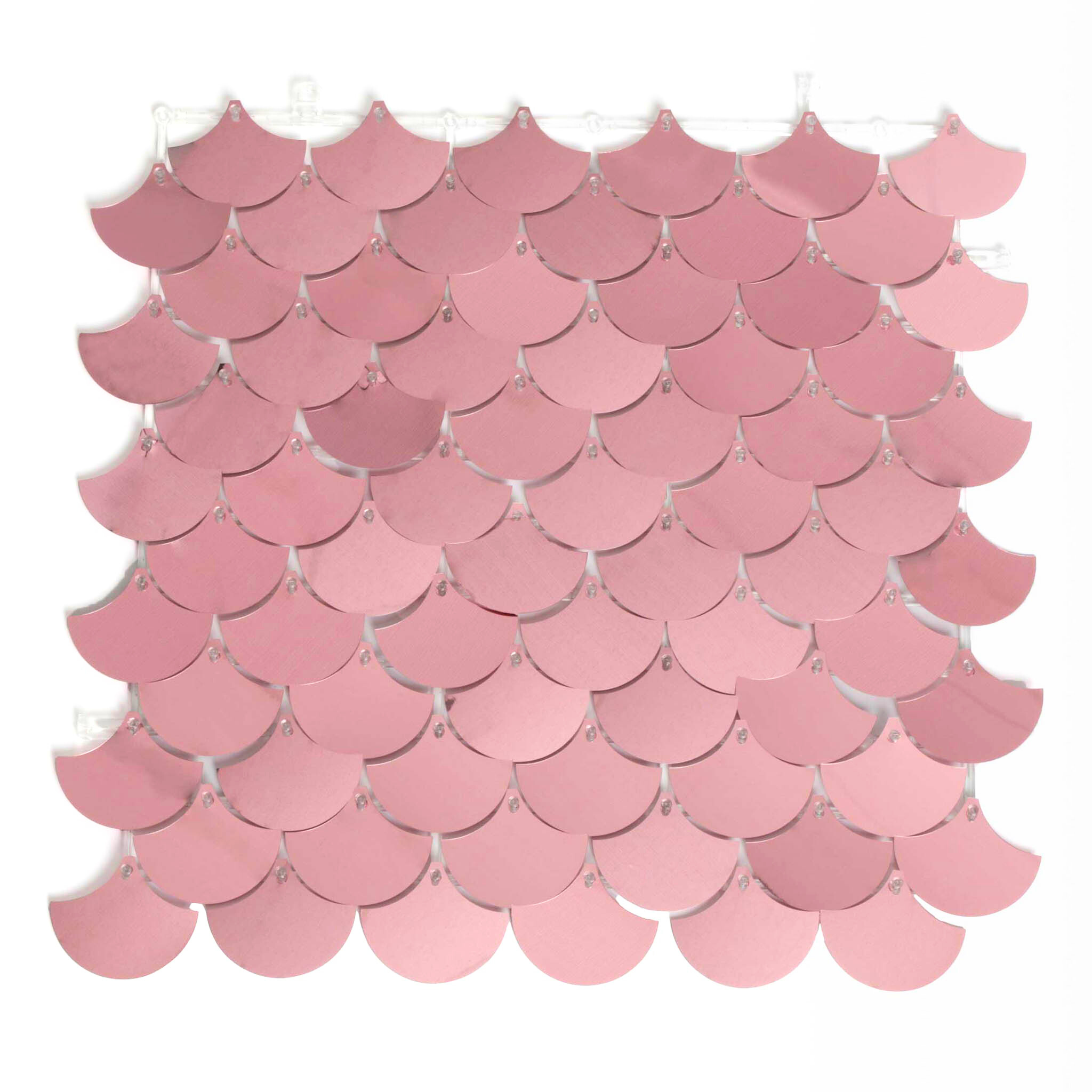 24 Panels Mermaid Scale Sequin Wall Decor - Pink Sparkling Backdrop for Photography, Parties & Home Decoration