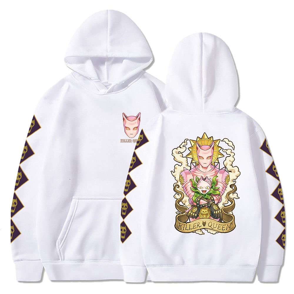 Killer Queen Anime Hoodie - JoJo's Bizarre Adventure Merch - Unisex Pullover Sweatshirt for Cosplay & Casual Wear