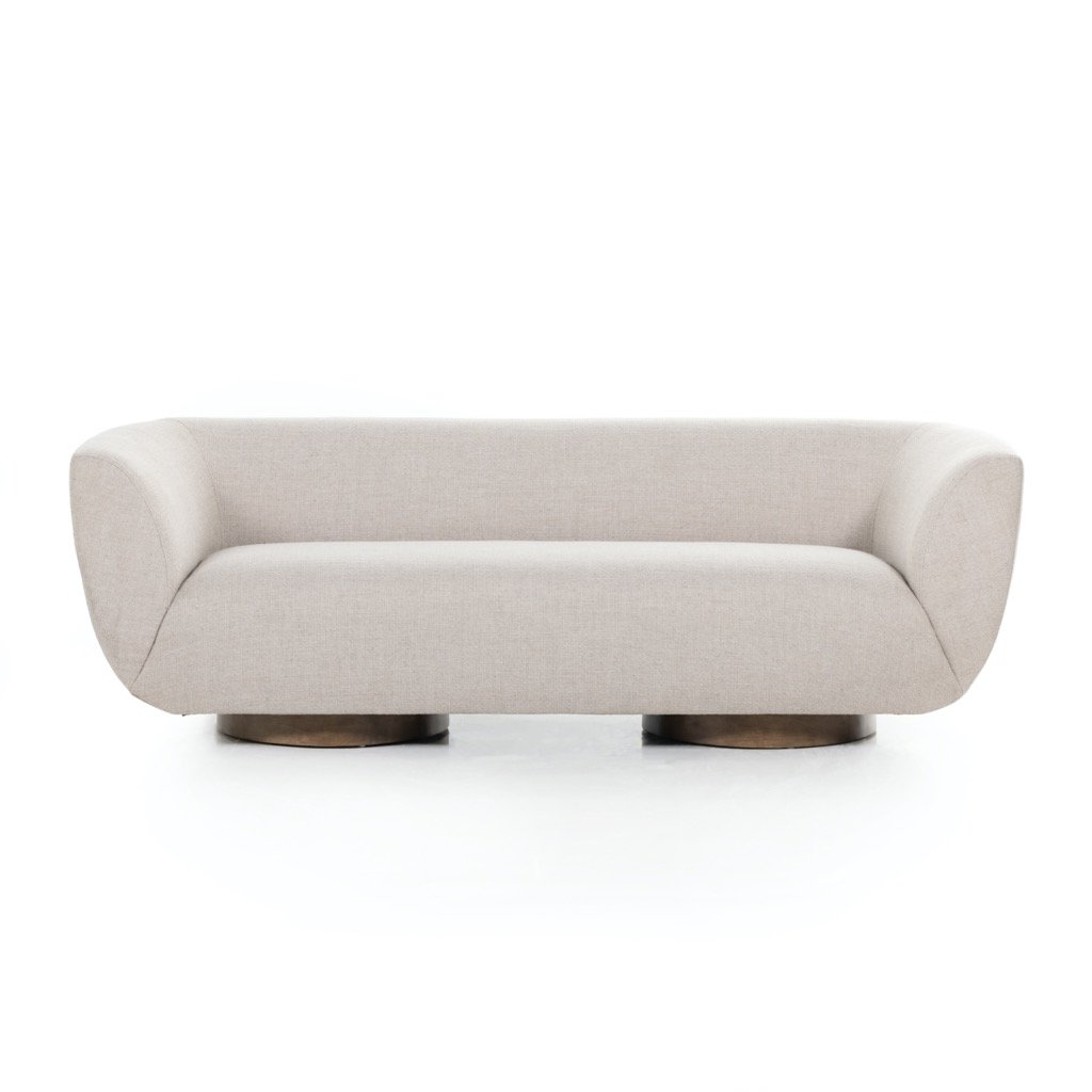Sabine Sofa - Modern Gibson Taupe Fabric Sectional Couch for Living Room, Lounge & Family Room Comfort