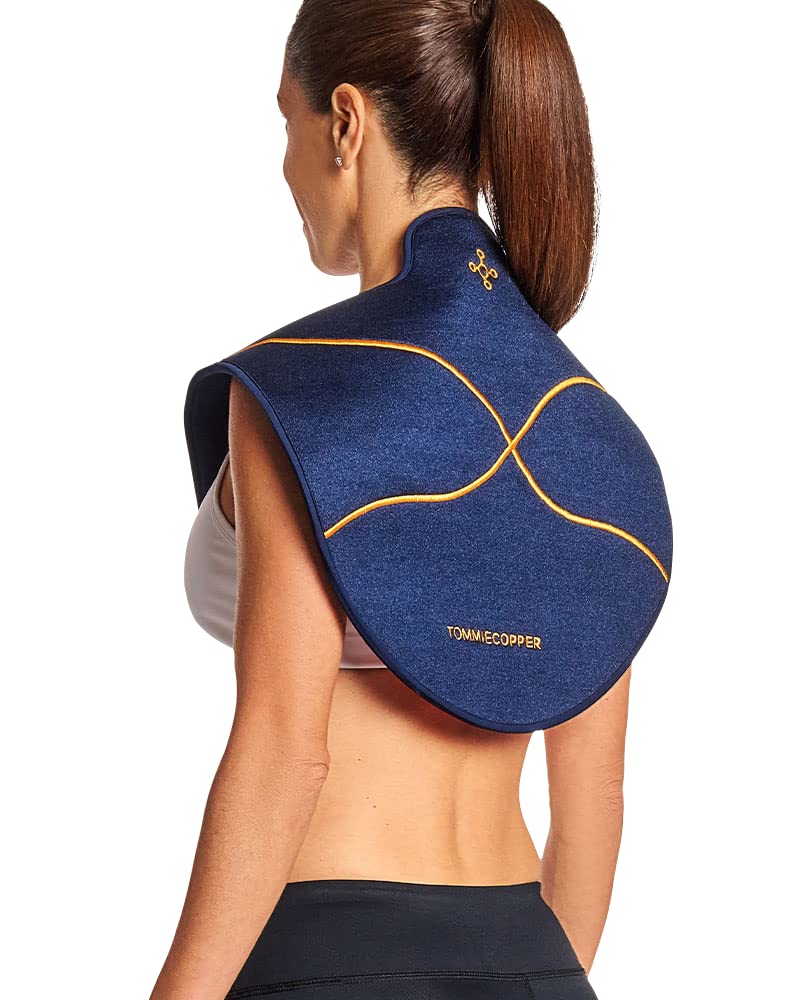 Tommie Copper Infrared Therapy Neck Wrap - Rechargeable Red Light Therapy Device for Muscle Pain Relief & Arthritis Support | Unisex Design for Home & Office Use