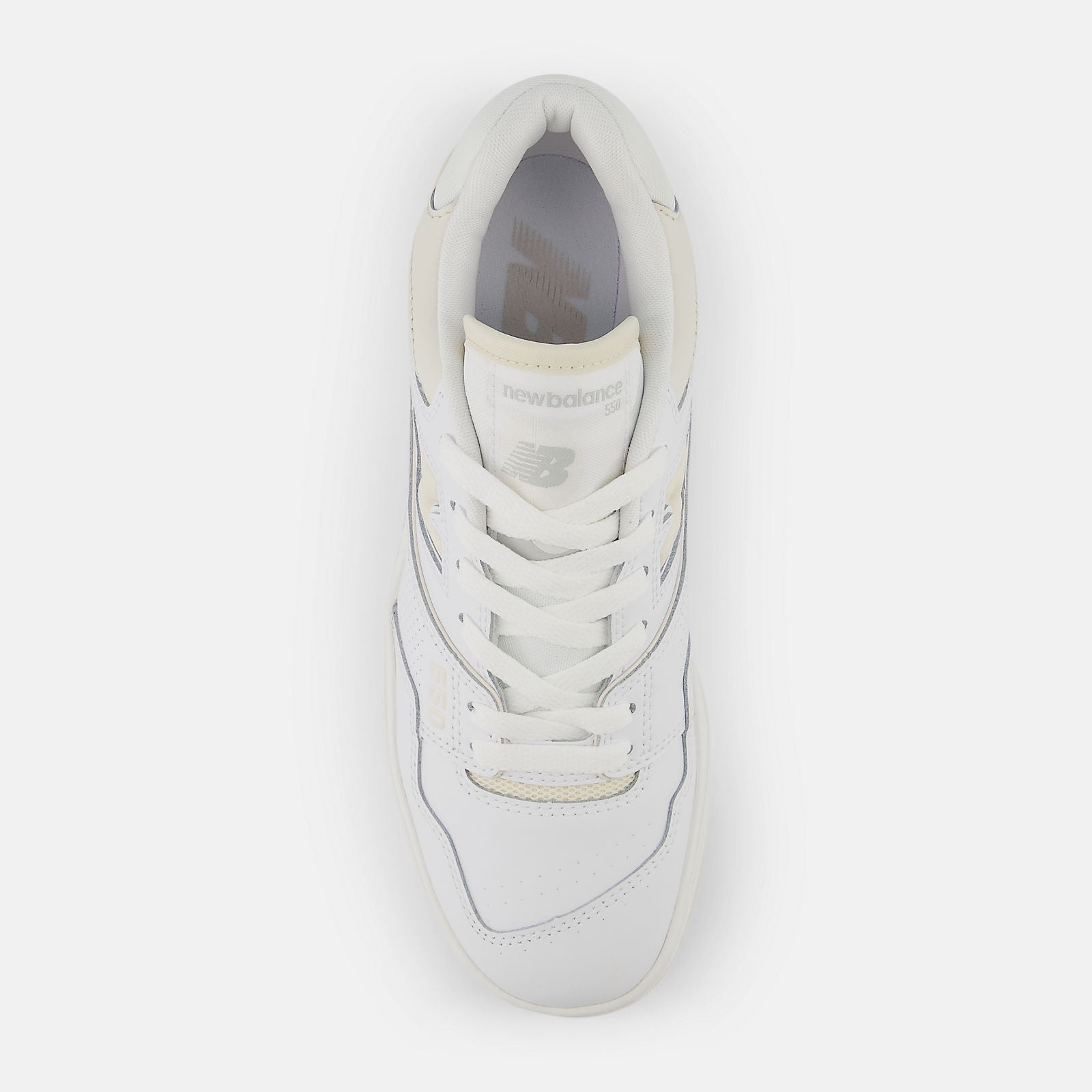 550 Sneaker - White & White Linen Colorway | Classic Comfortable Casual Shoes for Men & Women | Perfect for Everyday Wear, Gym, and Street Style