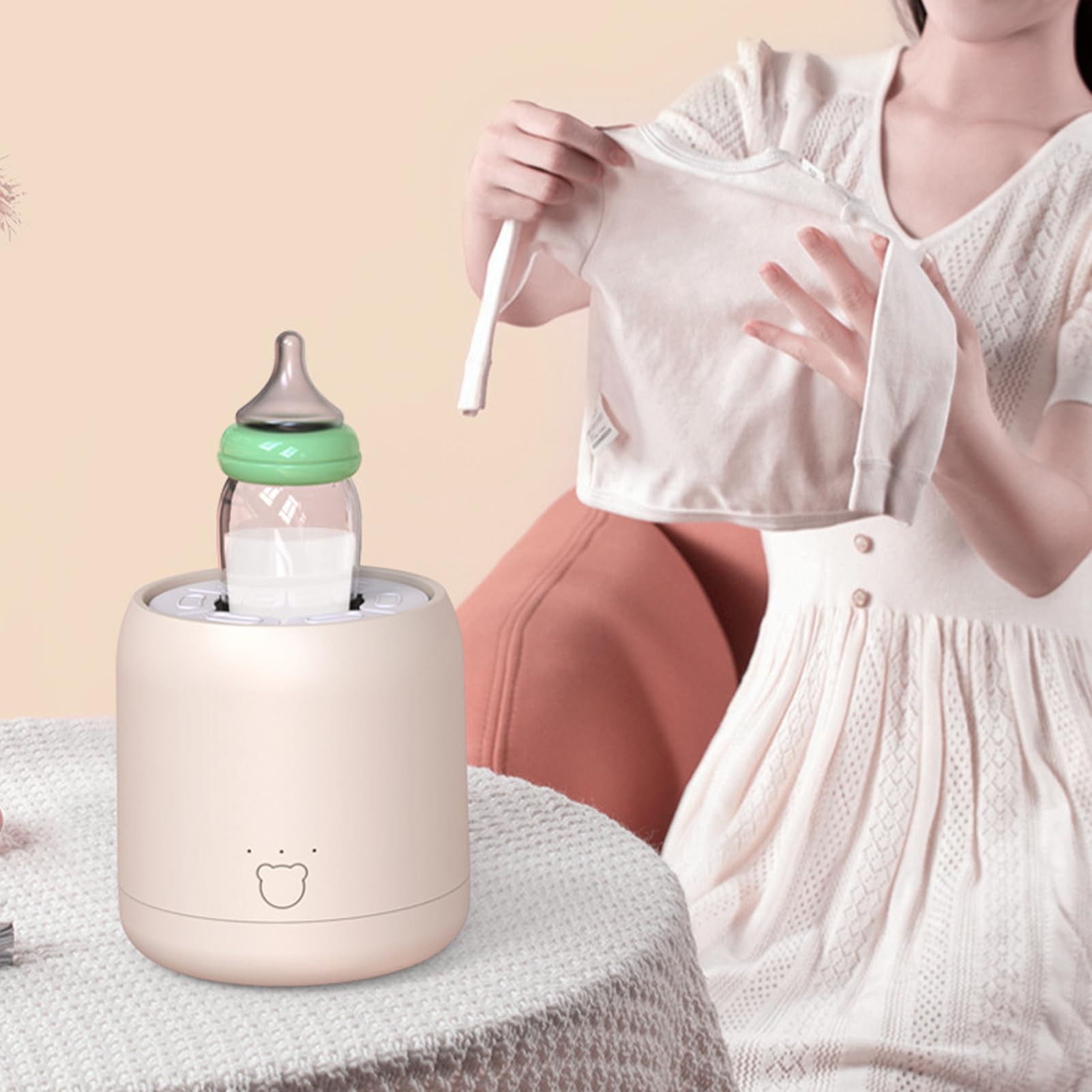 **Automatic Baby Bottle Shaker - Low Noise Infant Milk Powder Mixer for Gas & Foam Reduction - Perfect for Nighttime Feedings & Travel**